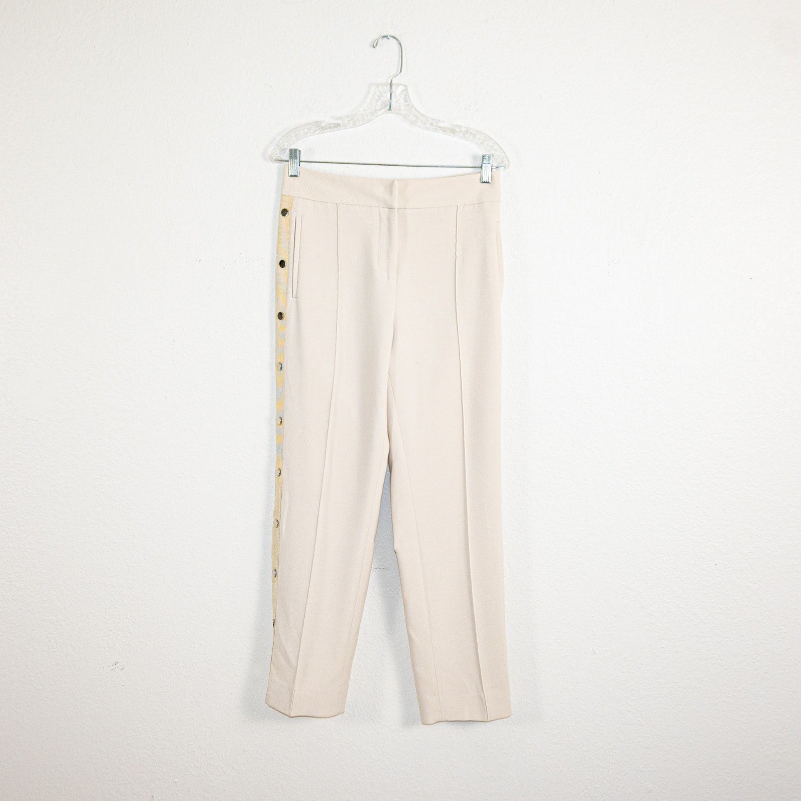 Veronica Beard Veronica Beard Side Buttons Trousers in cream beige size 10 Size 32" / US 10 / IT 46 - 6 Thumbnail