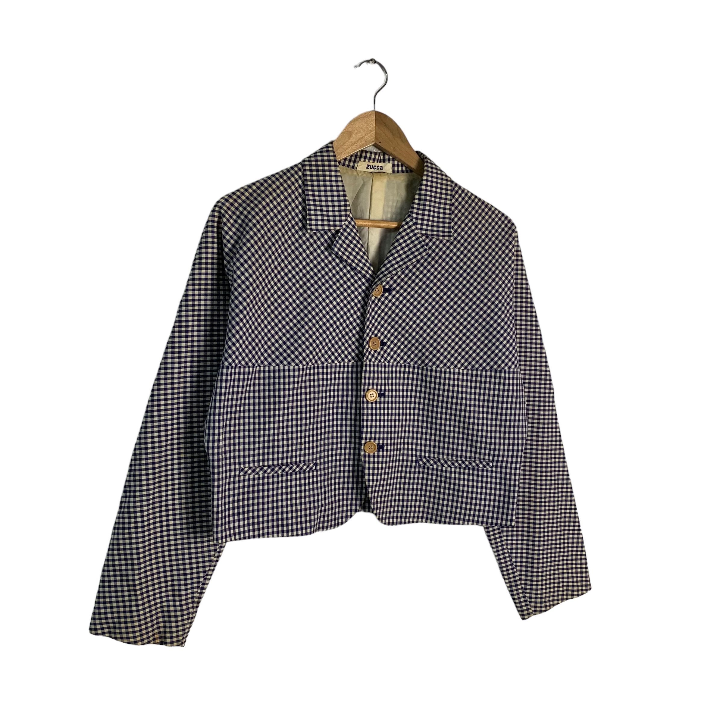 Zucca Zucca Houndstooth Crop Jacket Size M / US 6-8 / IT 42-44 - 2 Thumbnail