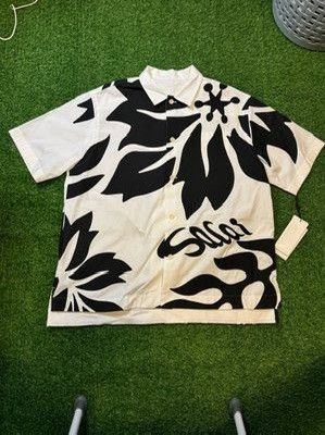 Sacai Sacai Floral Embroidered Patch Shirt | Grailed