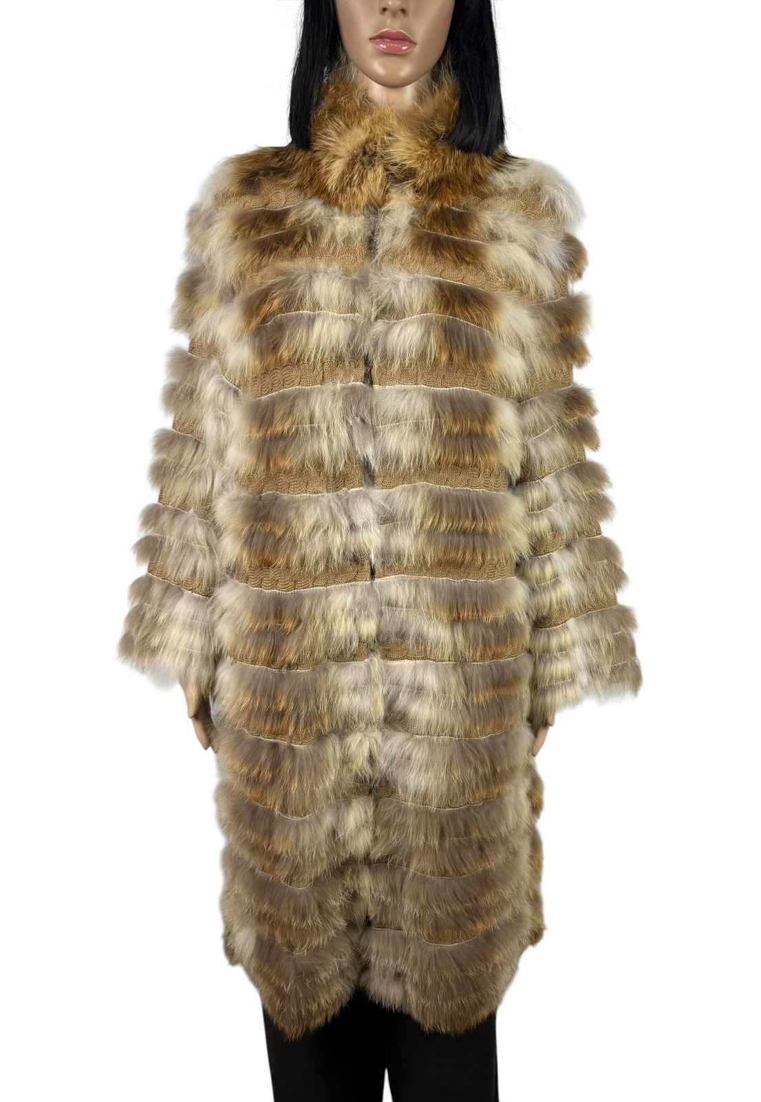 Giorgio Brato Giorgio Brato Fur Real Coat Silk Trim size 42 Size M / US 6-8 / IT 42-44 - 3 Thumbnail