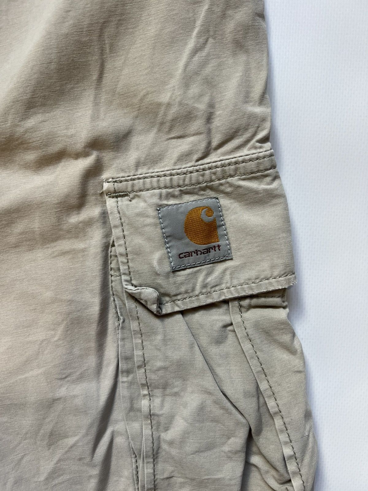 Carhartt Vintage Carhartt 00’s Shorts Cargo Bermuda Beige Size US 31 - 5 Thumbnail