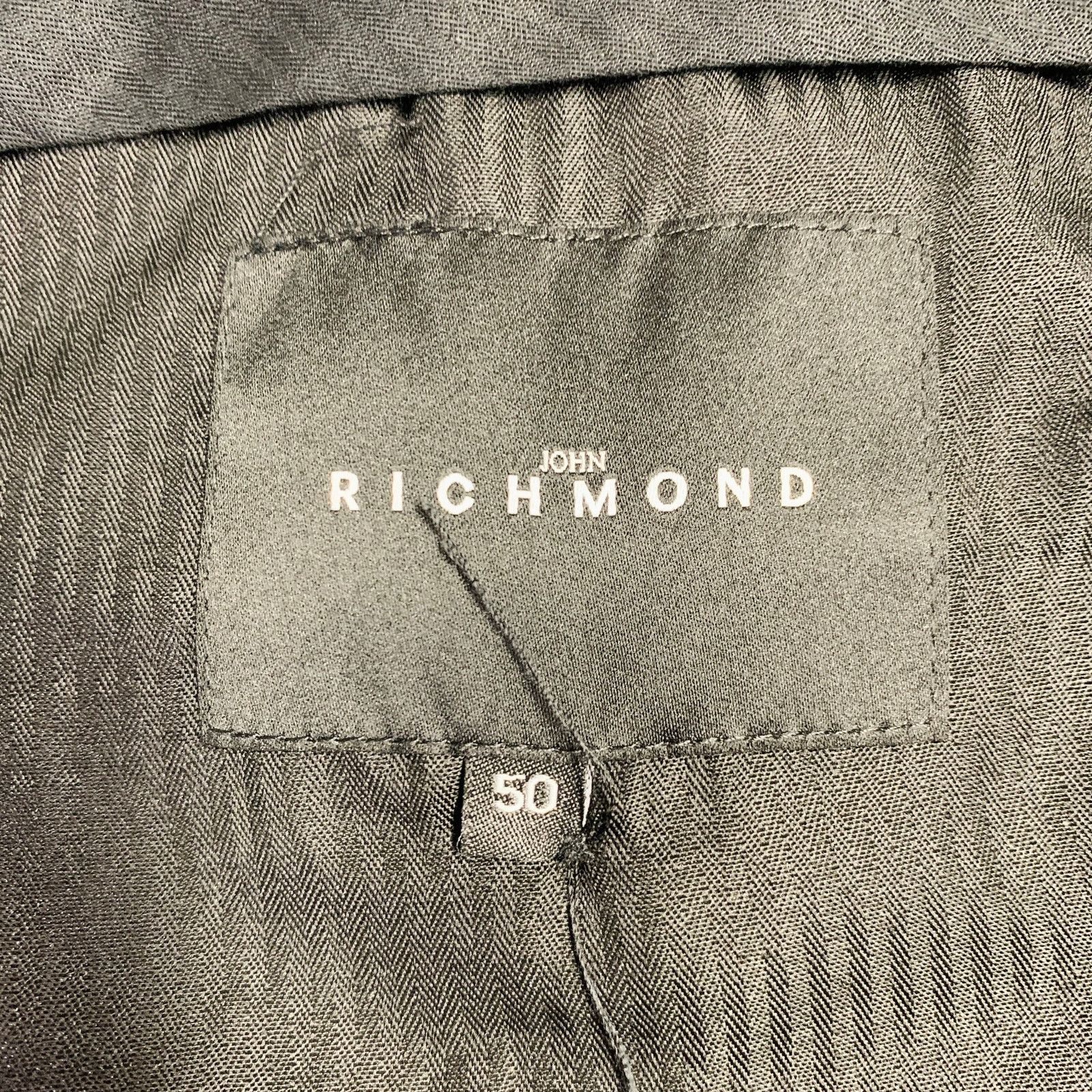 John Richmond JOHN RICHMOND Size 34 Black Wool Flat Front Dress Pants Size US 34 / EU 50 - 4 Thumbnail