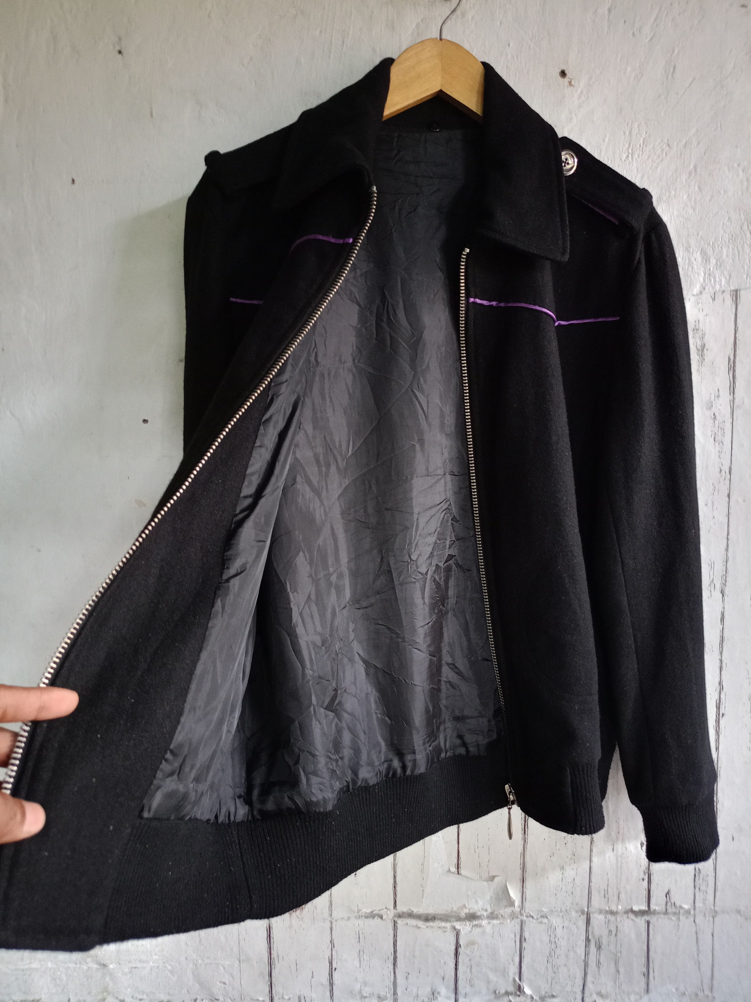 BERNINGS SHO 2000s Bernings sho Wool Bomber jacket Size US L / EU 52-54 / 3 - 5 Thumbnail