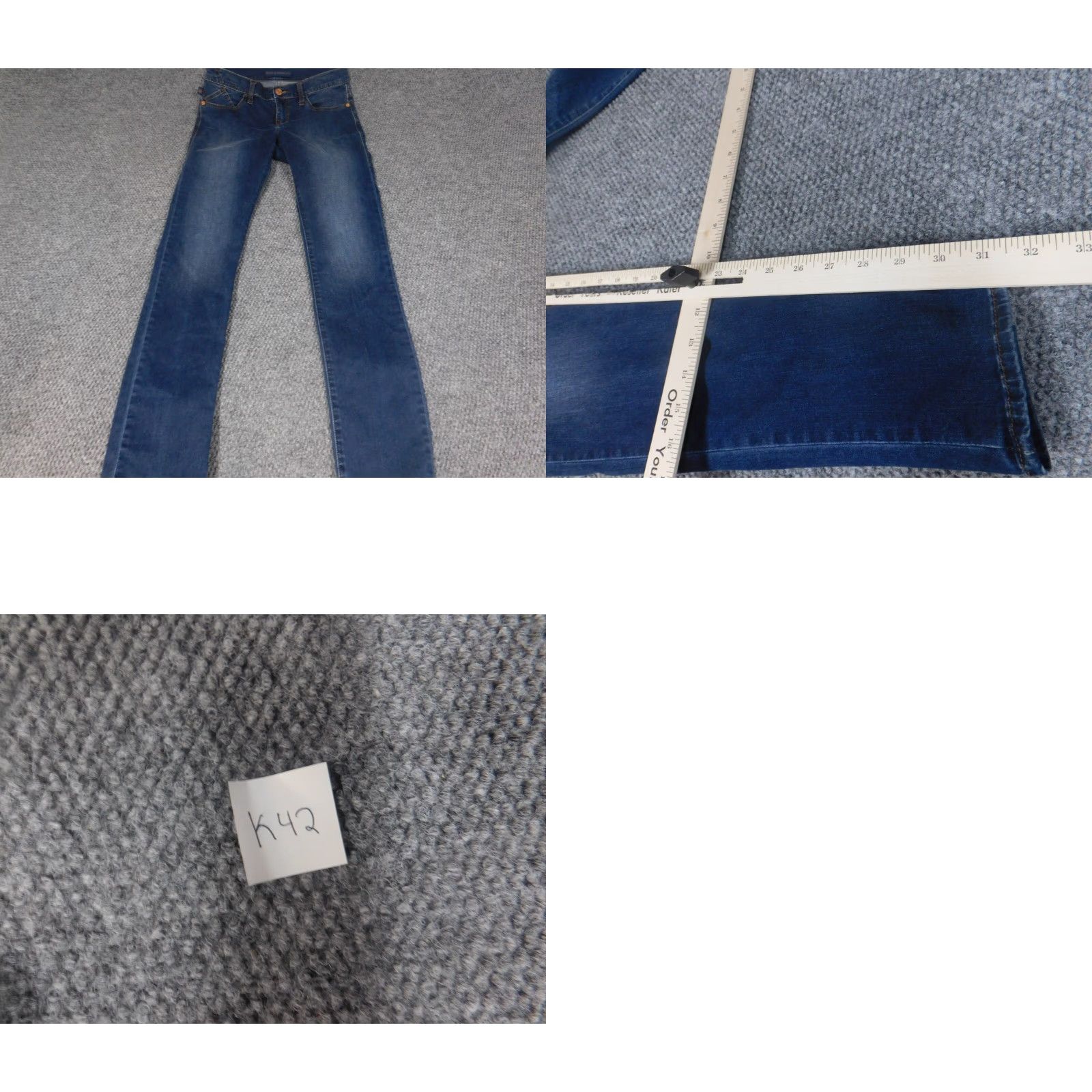 Vintage Rock & Republic Jeans Womens 8 Blue Berlin Straight Denim Pants Inseam 31” Zip Pockets Size 30" / US 8 / IT 44 - 9 Thumbnail