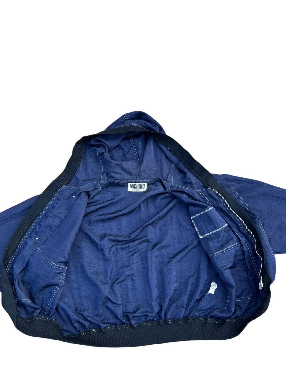 Michiko Koshino London Vtg 90s Michiko Koshino "WET OR DRY" Cropped Bomber Jacket Size US L / EU 52-54 / 3 - 21 Thumbnail