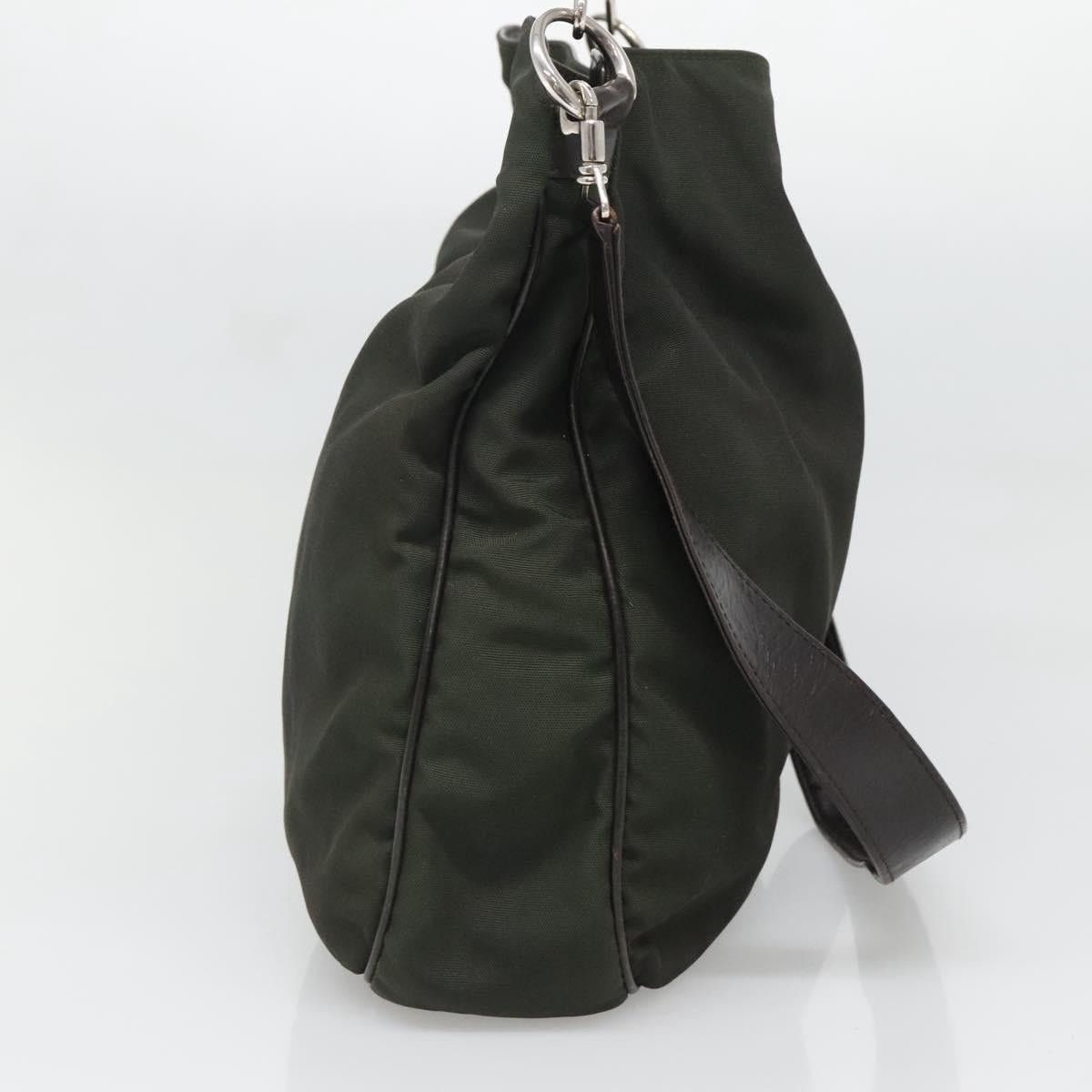 Gucci GUCCI Bamboo Hand Bag Nylon Khaki Silver 001 1577 001 1577 Size ONE SIZE - 4 Thumbnail