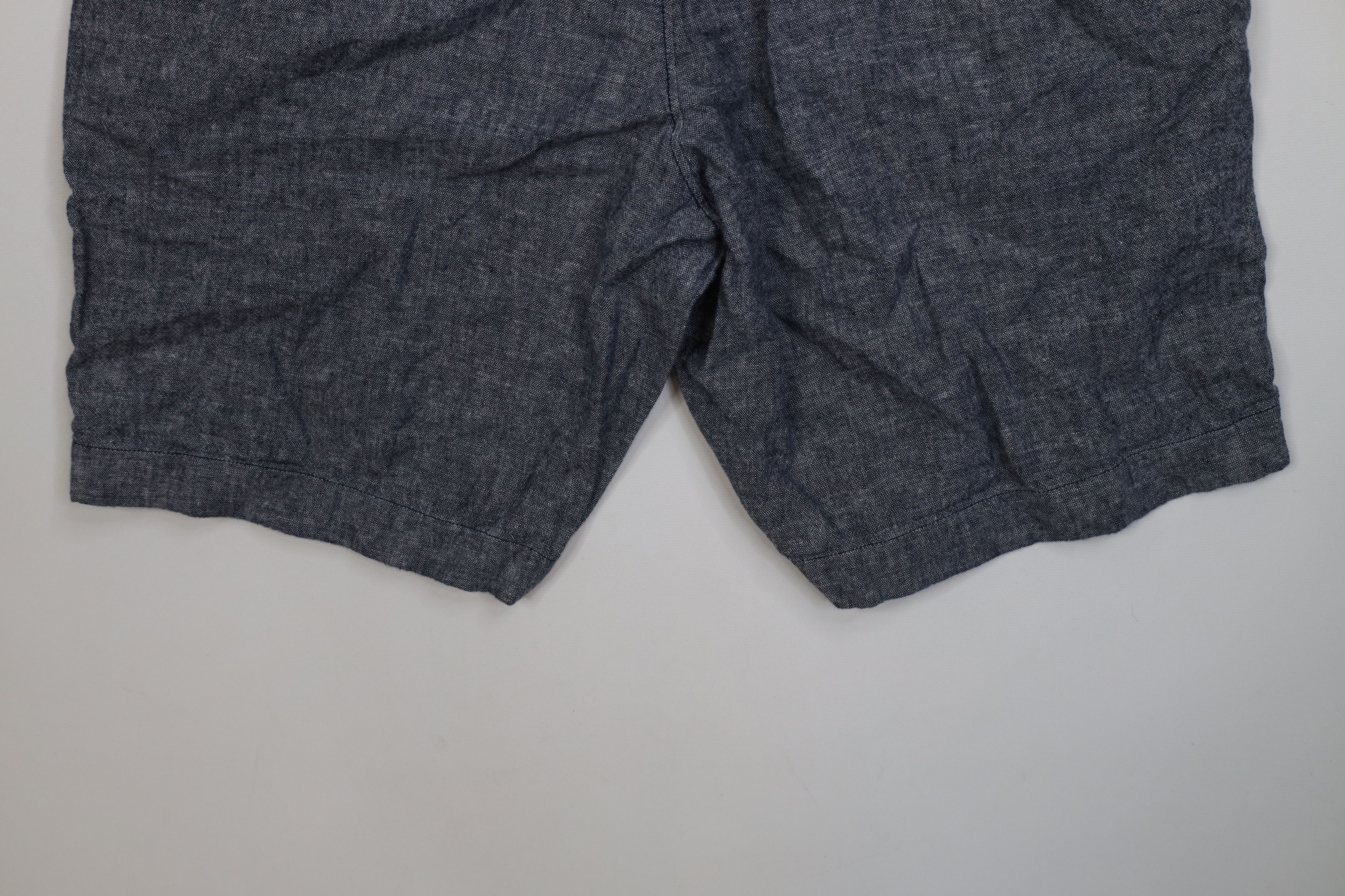 J.Crew J Crew Linen Blend Chambray Above Knee Chino Shorts Blue 9 Size US 31 - 11 Thumbnail