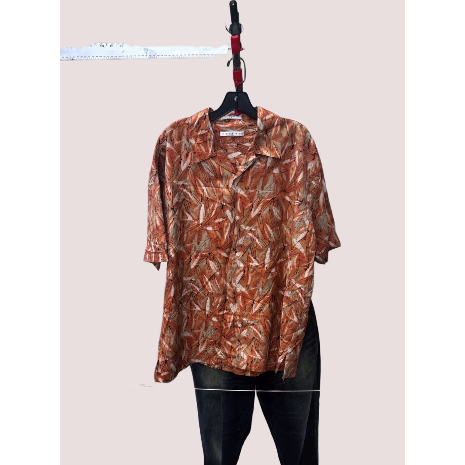 Geoffrey Beene Geoffrey Beene Shirt Large L Multicolor 100% Silk Pumpkin Floral SHORT SLEEVE BUTTON UP Mens Size US L / EU 52-54 / 3 - 1 Thumbnail