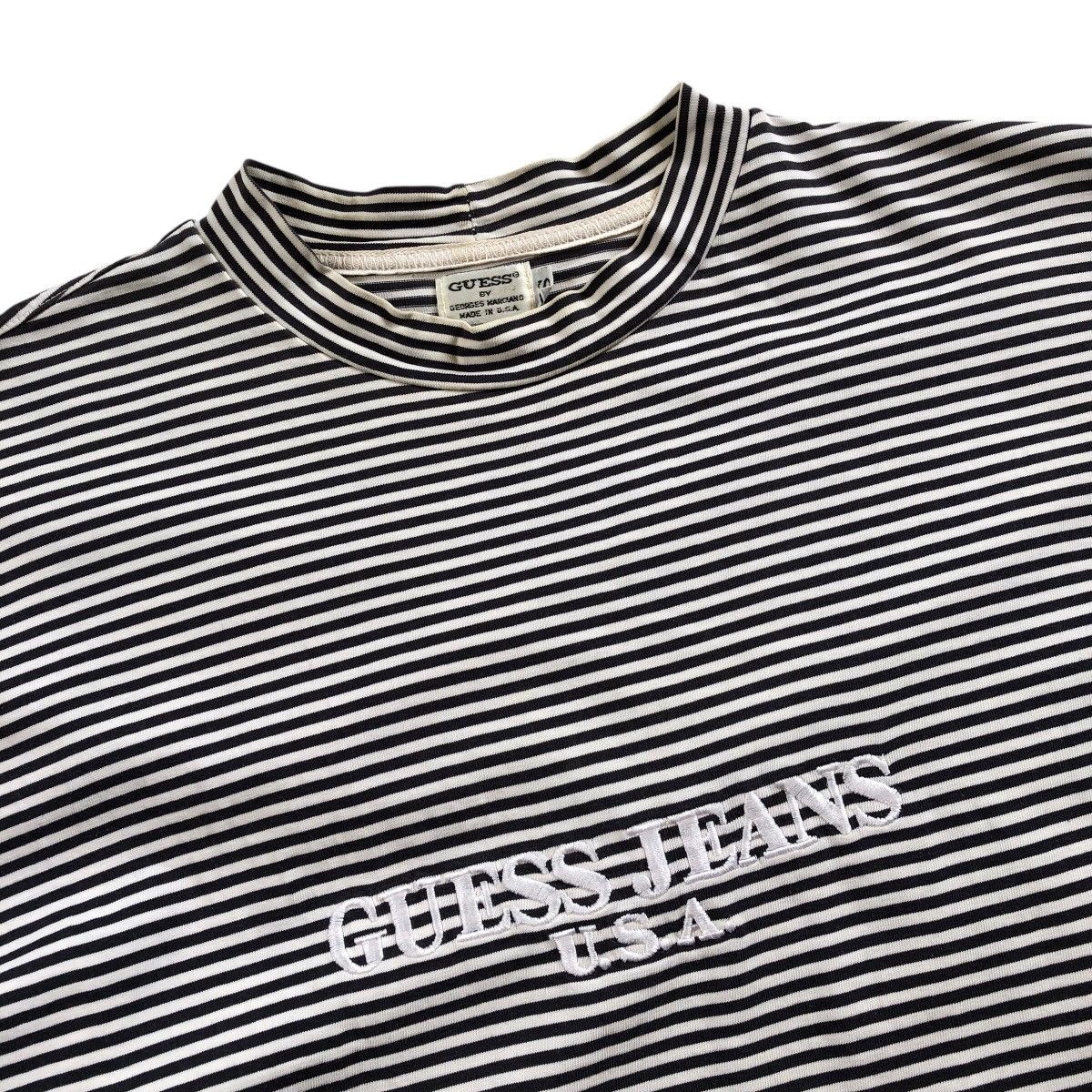 Guess GUESS JEANS by Georges Marciano Stripe Vintage T-Shirt Size US S / EU 44-46 / 1 - 3 Thumbnail