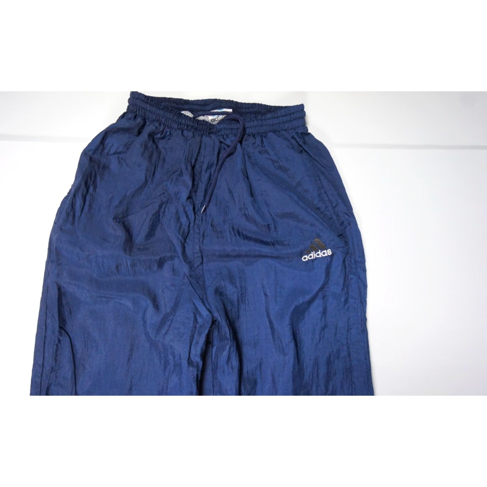 Adidas VINTAGE Adidas Pants Mens Large Blue Windbreaker 90s Y2K Outdoors Adult Nylon Logo Straight 30in Inseam Mens Size US 33 - 2 Thumbnail