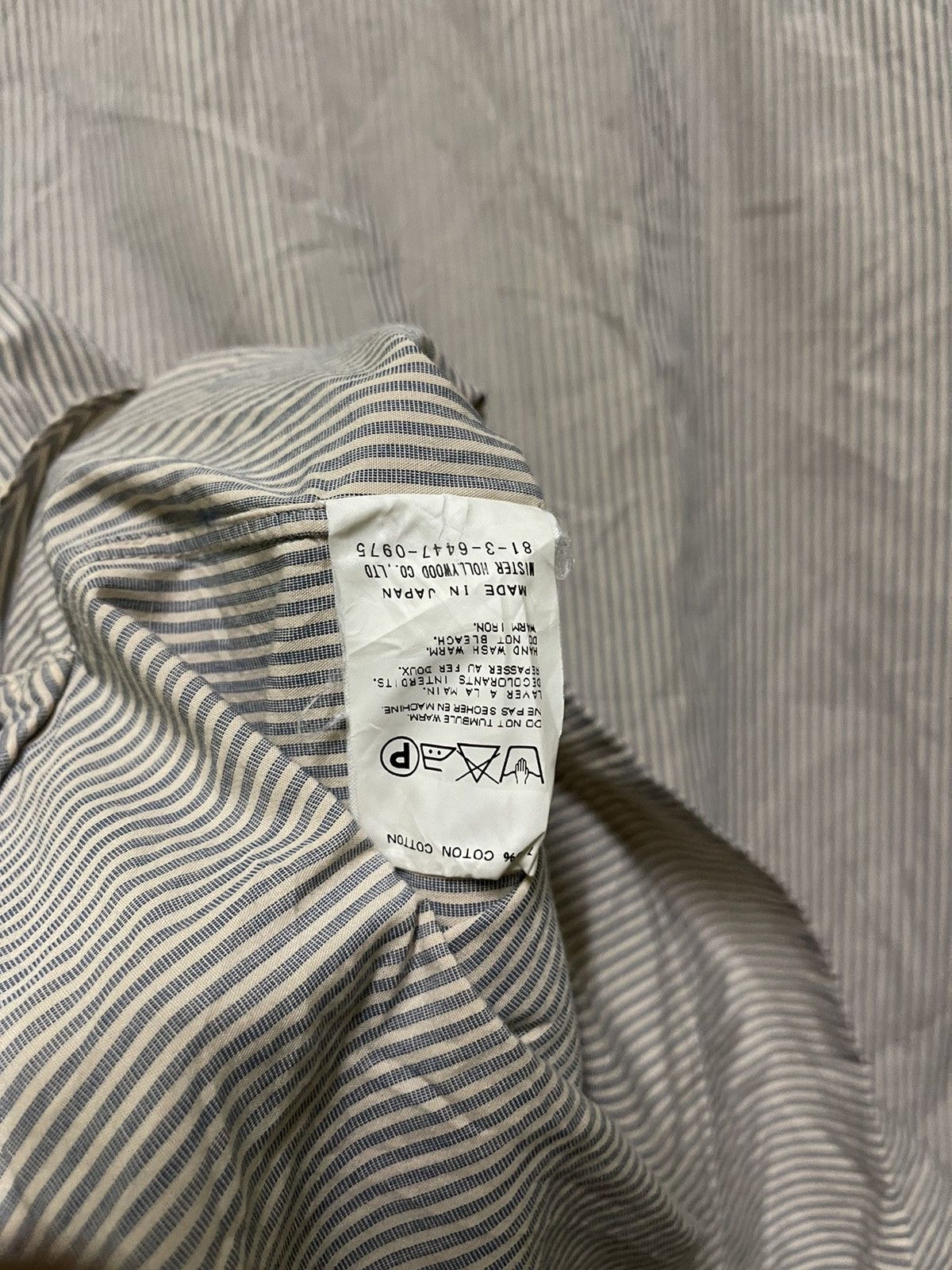 Japanese Brand × N.Hoolywood N.Hoolywood Long Sleeve Shirt Striped Size US M / EU 48-50 / 2 - 15 Thumbnail