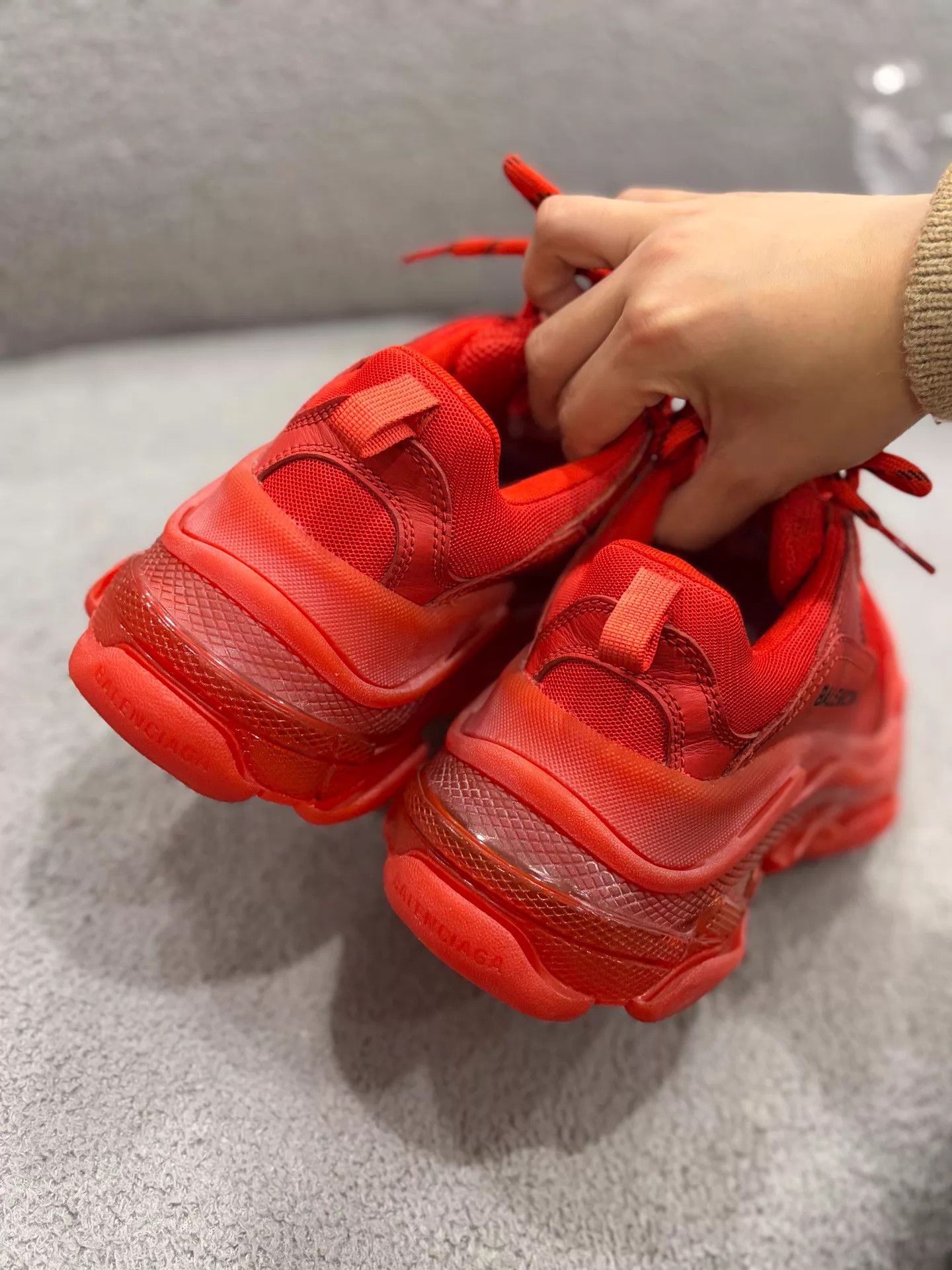 Balenciaga Balenciaga Triple S 99New Orange Red EU 37 Size US 6.5 / IT 36.5 - 4 Thumbnail