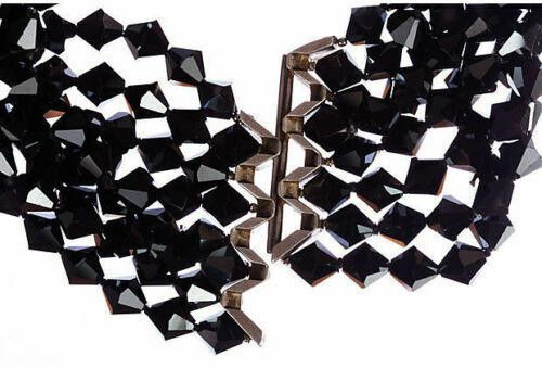 Designer Artisan Sterling Silver Handmade Bicone Black Glass Necklace Size ONE SIZE - 5 Thumbnail