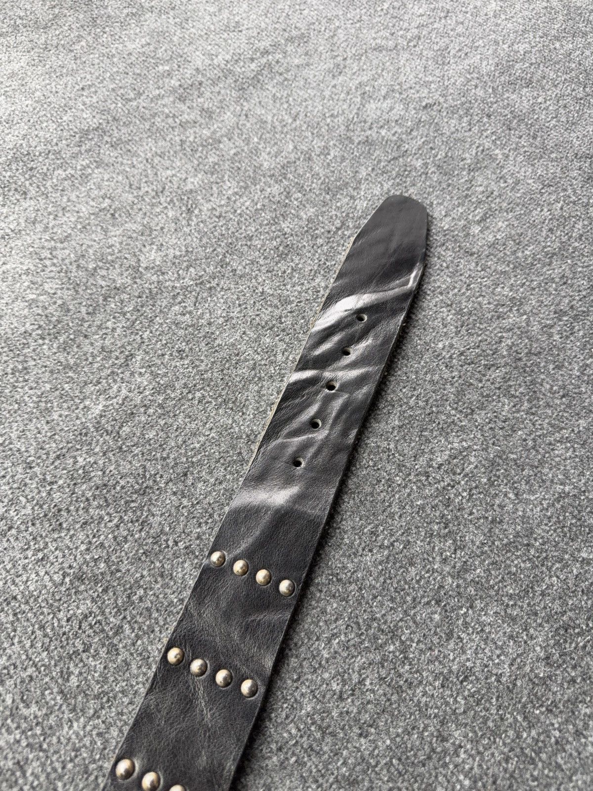 Japanese Brand Vintage Avant Garde Studded Leather Belt Punk Grunge Y2K Size ONE SIZE - 9 Thumbnail