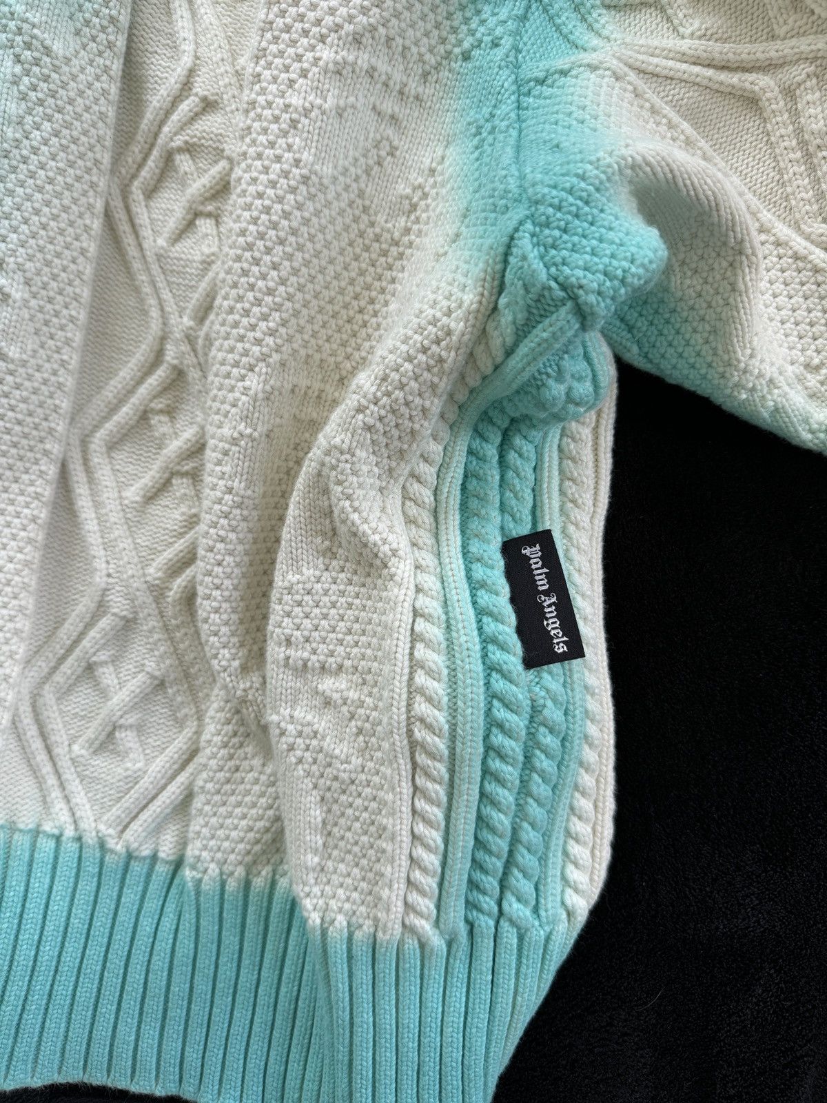 Palm Angels Palm Angels Off White Sprayed Palm Sweater Size US L / EU 52-54 / 3 - 8 Thumbnail
