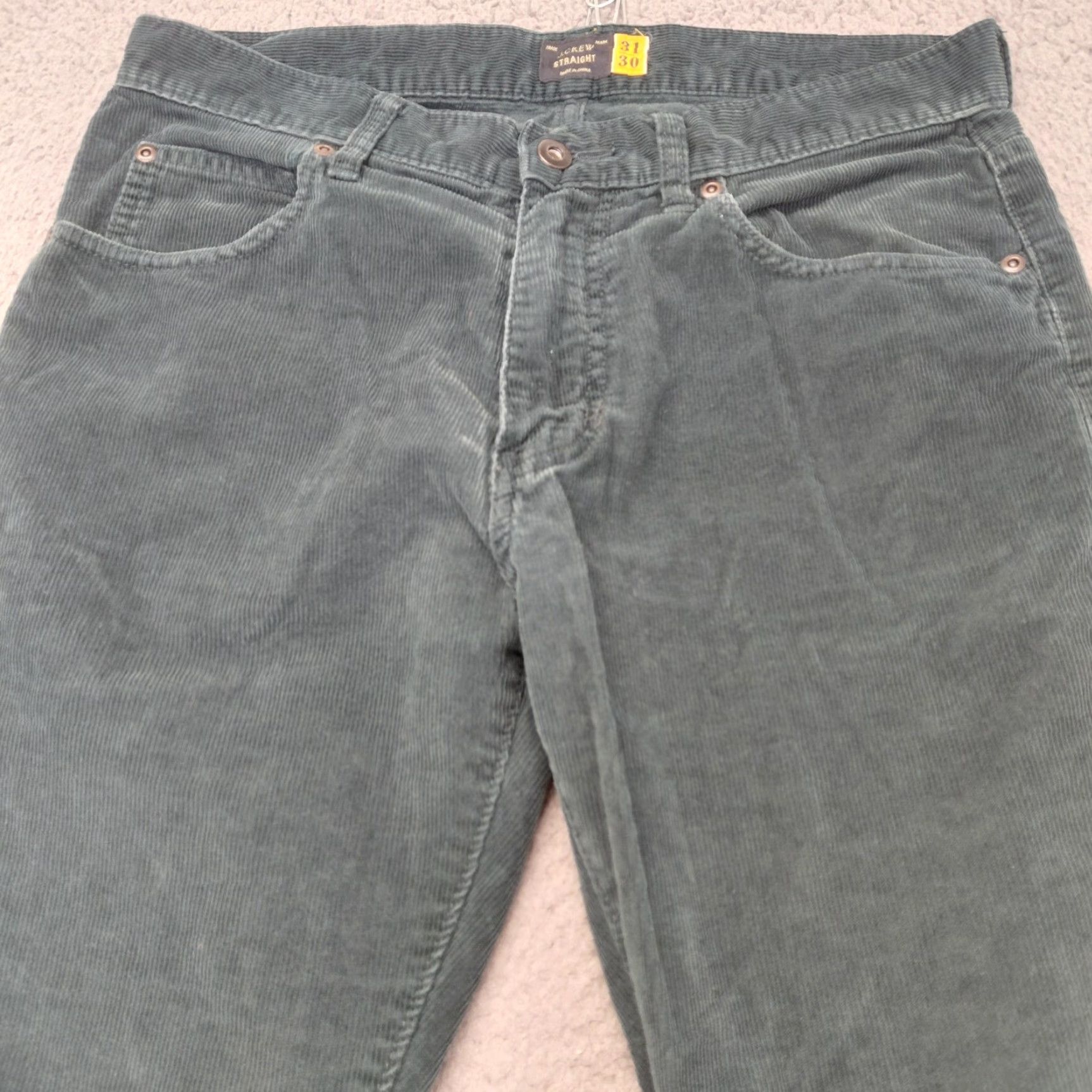 J.Crew J.Crew Corduroy Essential Straight Pants Women's 31 Green Stretch Casual Preppy Corduroy Stretch Pants Green Womens 31 Regular City College Preppy Size 24" / US 00 / IT 34 - 2 Thumbnail