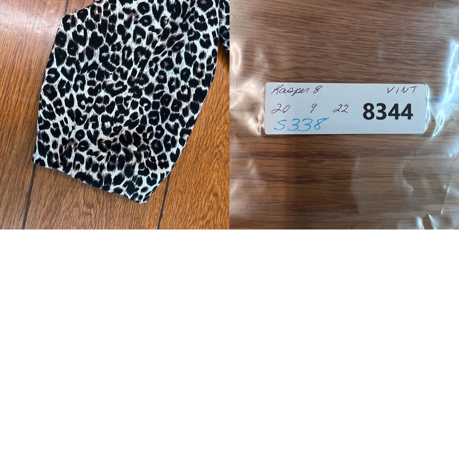Kasper Vintage Kasper Women's Blazer Jacket 3/4 Sleeve Animal Print Brown Casual Size 8 Size M / US 6-8 / IT 42-44 - 8 Thumbnail