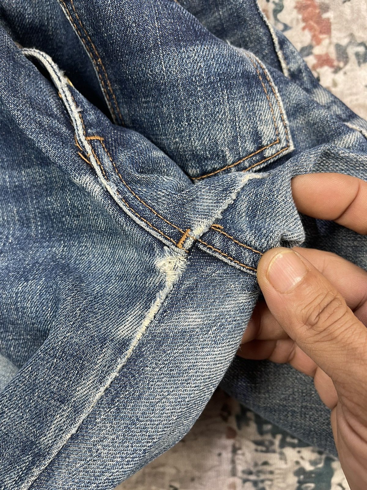 Wrangler Vtg 90s Wrangler Patch Pocket Boot Cut Flared Jeans Size 30" / US 8 / IT 44 - 19 Thumbnail