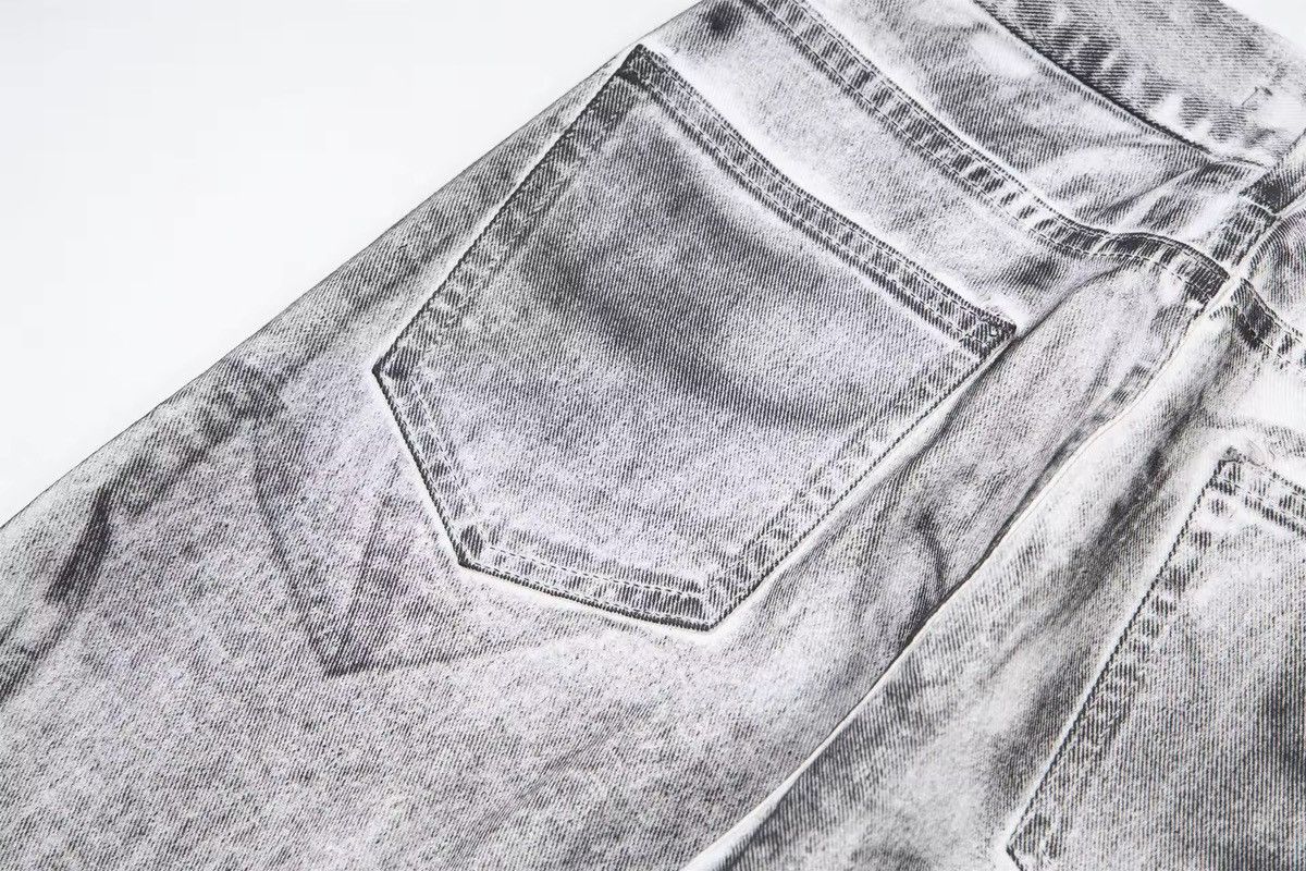 Jean × Vintage Streetwear tie-dye washed dirty white baggy jeans y2k Size US 34 / EU 50 - 5 Thumbnail