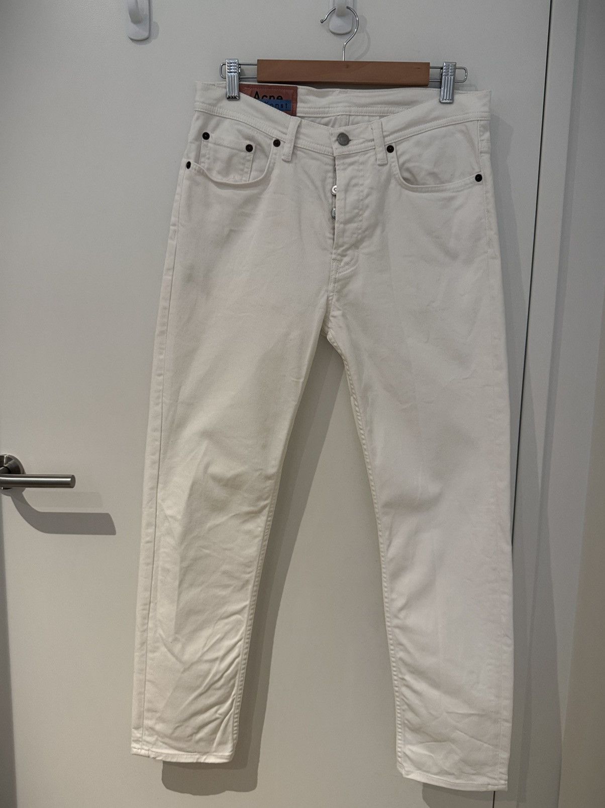 Acne Studios Acne Studio River White jeans Size US 30 / EU 46 - 1 Thumbnail