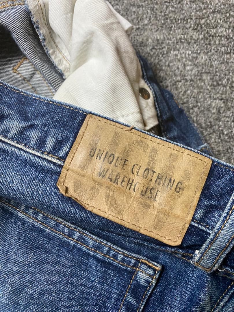 Japanese Brand Unique Clothing Warehouse Distressed Jeans (149) Size US 35 - 4 Thumbnail