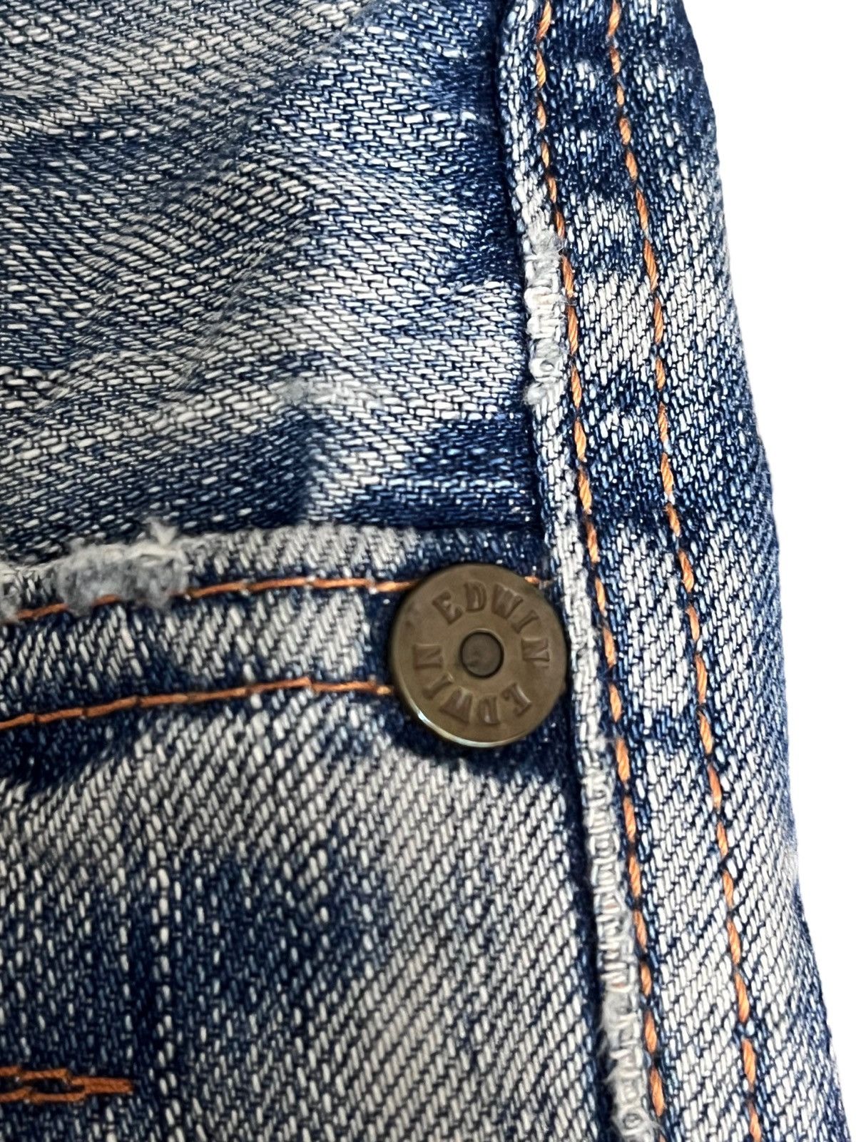 Edwin × Japanese Brand Vintage Edwin 503 blue Trip Distressed Style Denim Size US 30 / EU 46 - 4 Thumbnail