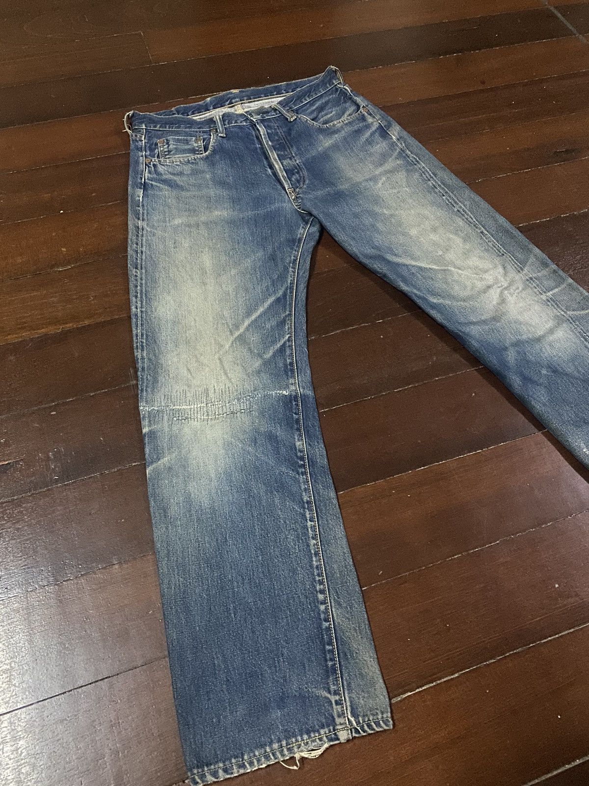 Japanese Brand VINTAGE Reworked Sewing Chop Overalls Selvedge rusty denim Size US 34 / EU 50 - 6 Thumbnail