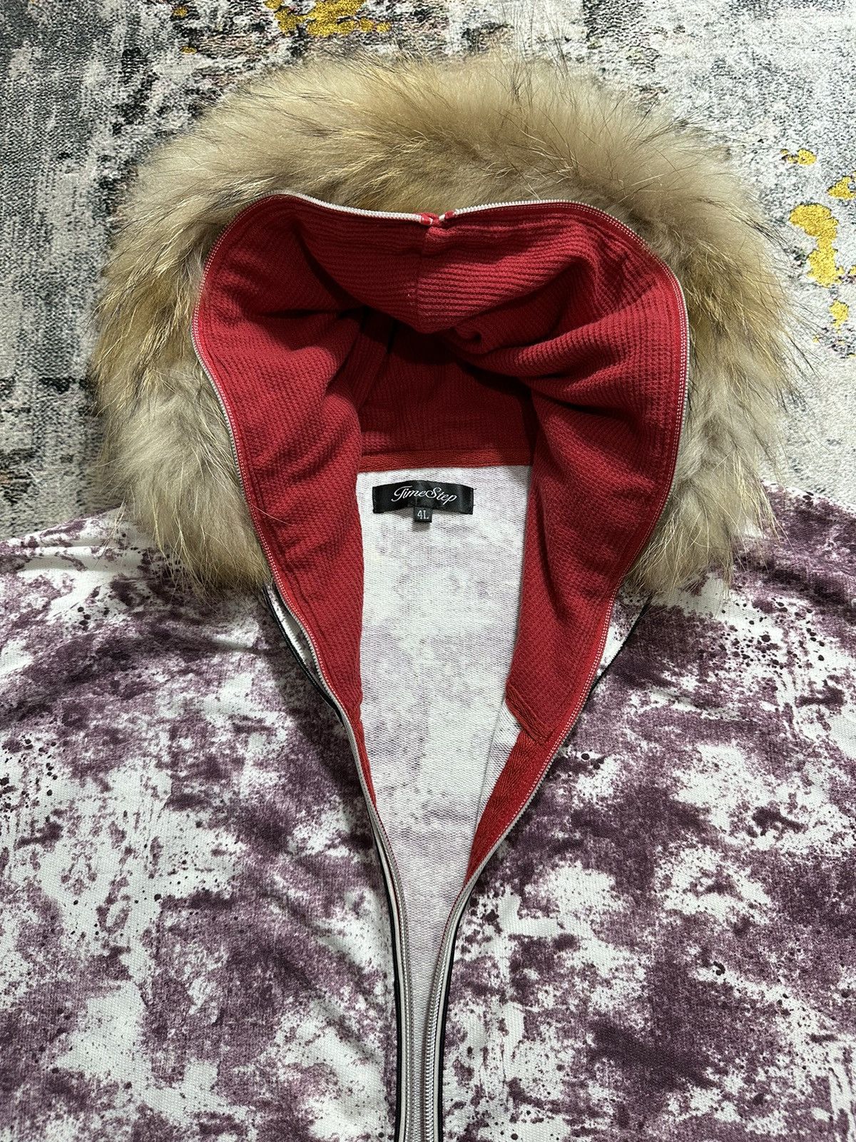 If Six Was Nine GOTHIC ABSTRACT DOUBLE LAYER FUR ZIP HOODIE SHORT LGB STYLE Size US XXL / EU 58 / 5 - 7 Thumbnail