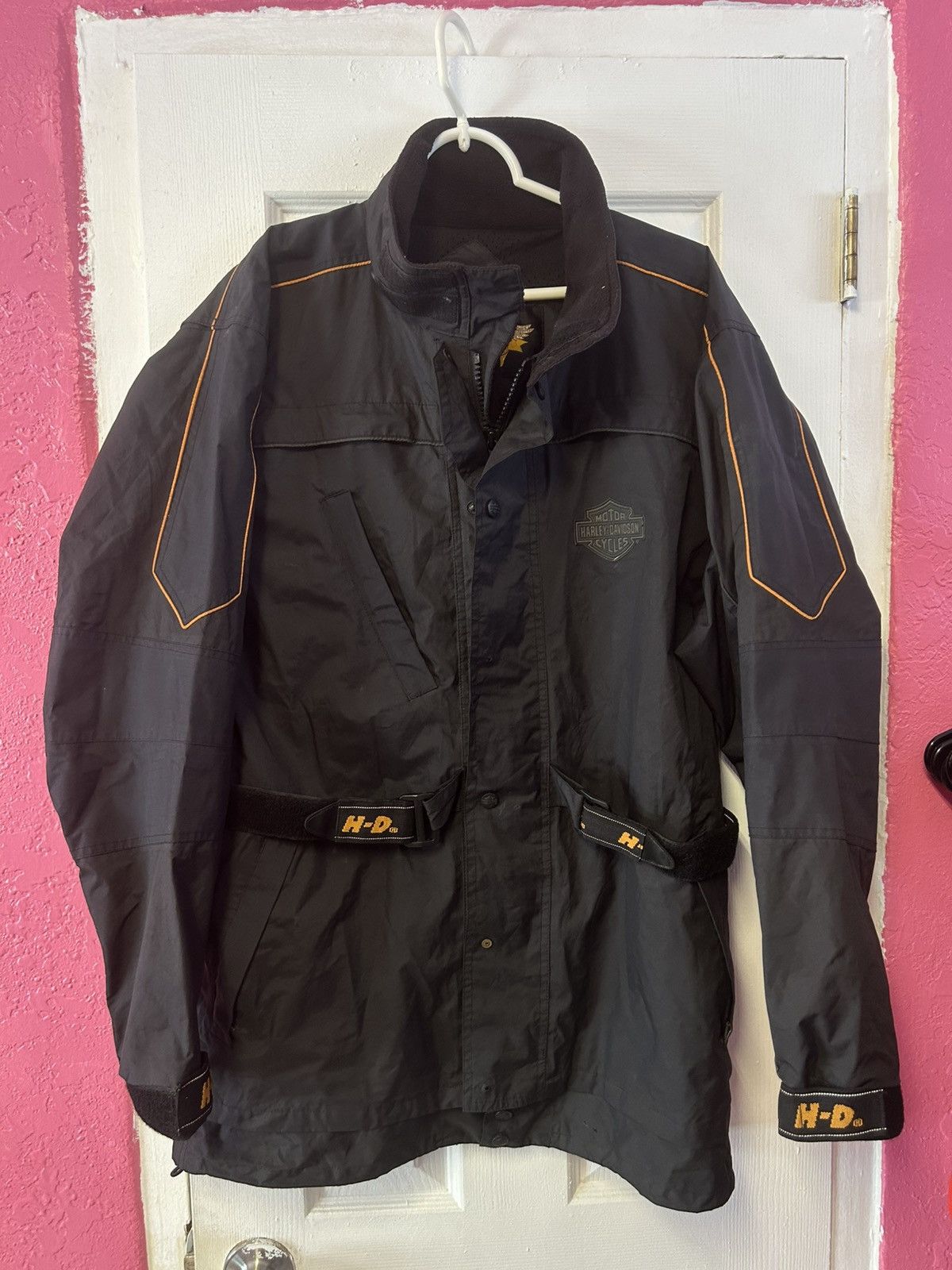 Harley Davidson Harley Davidson Big Logo Windbreaker Parka Full Zip Jacket Size US M / EU 48-50 / 2 - 2 Thumbnail
