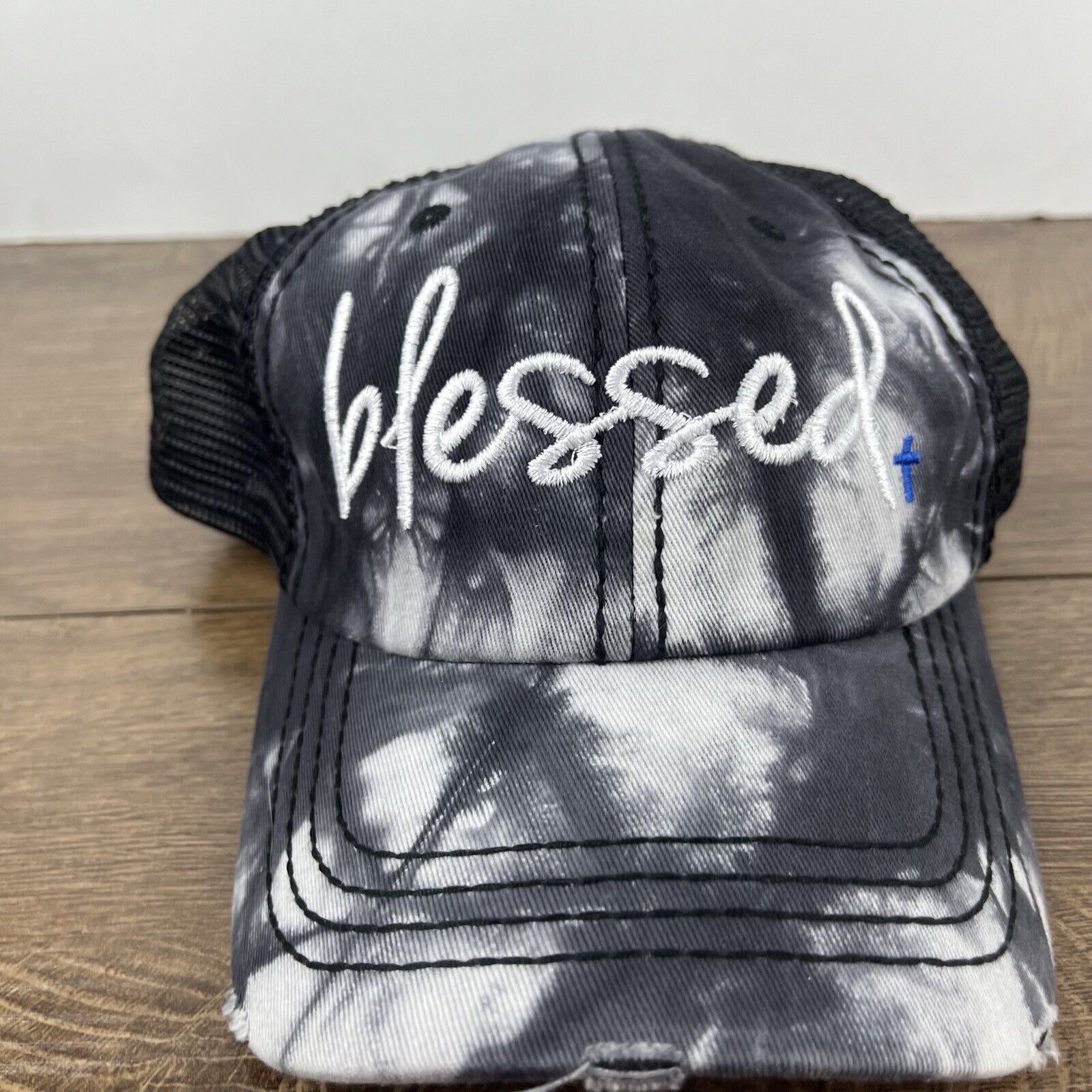 Other Blessed Hat Gray Cap Adjustable Hat Gray Adult Fit Hat Size ONE SIZE - 6 Thumbnail