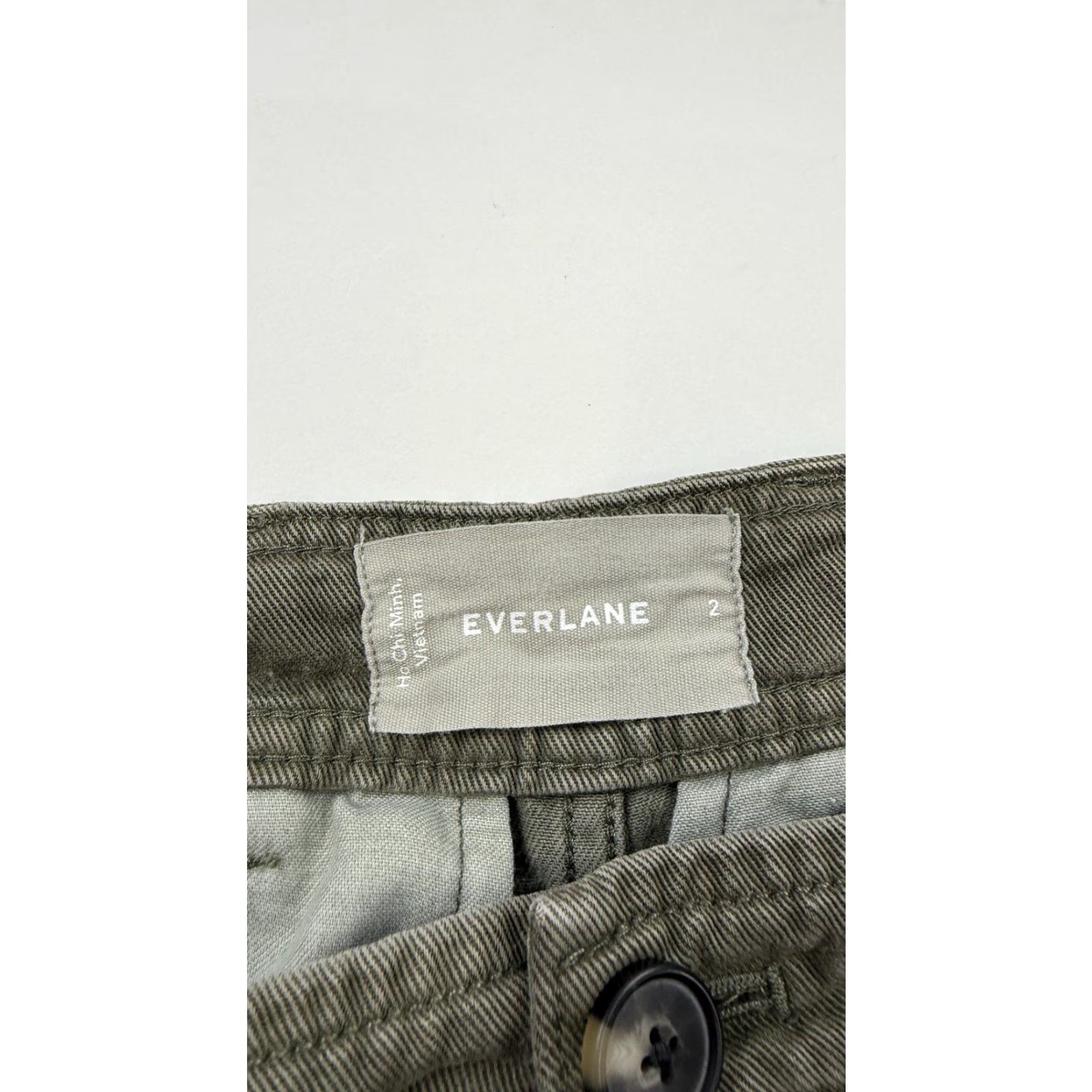 Everlane Everlane Pants Womens 2 Olive Green Tencel Lyocell Utility Soft Tapered Workwear Size 26" / US 2 / IT 38 - 3 Thumbnail