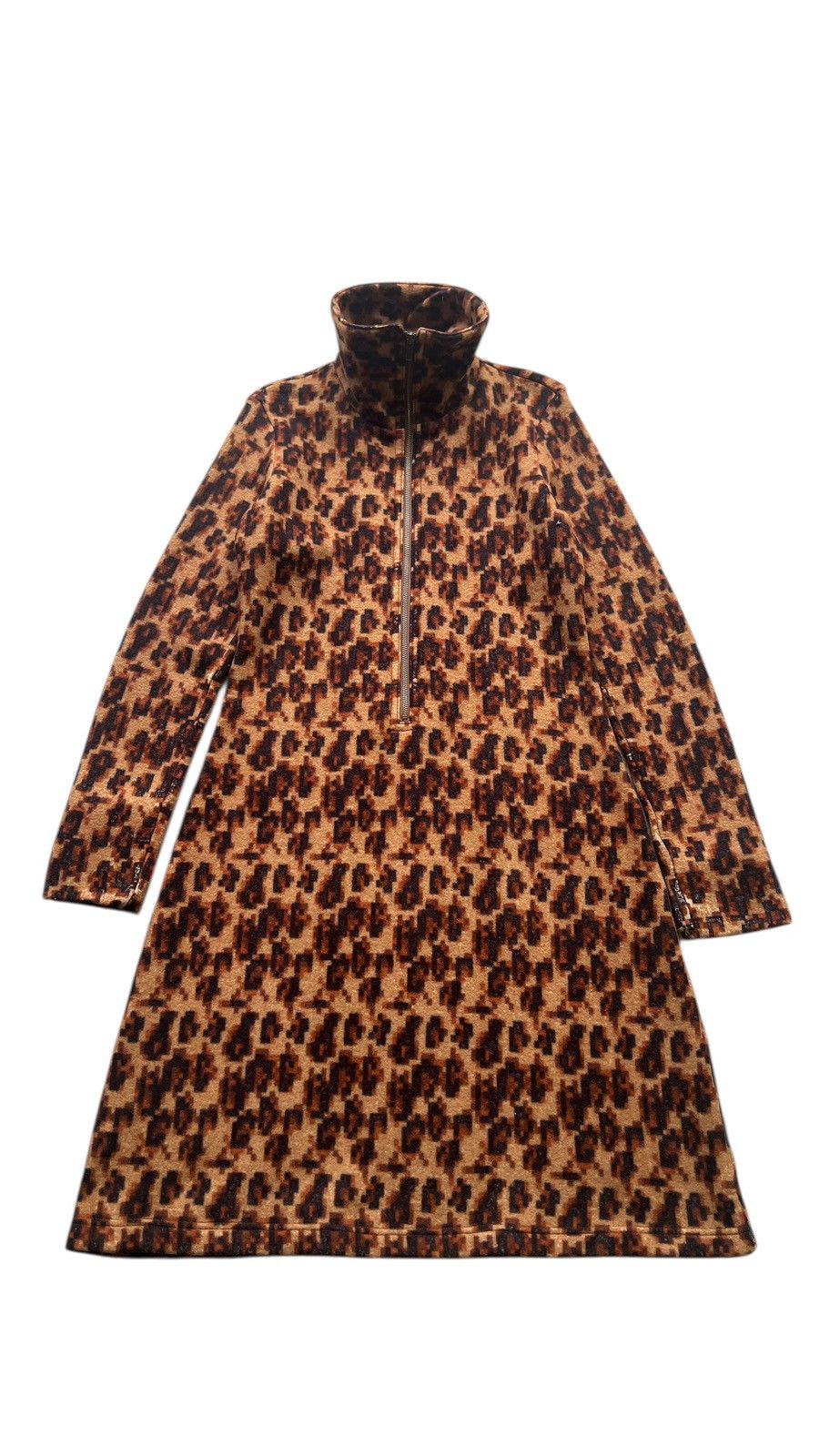 Beauty Beast 🔥 Rare Pick Beauty Beast Leopard Half Zip Coat Dress Size M / US 6-8 / IT 42-44 - 3 Thumbnail