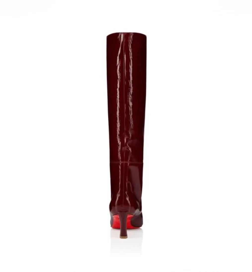 Christian Louboutin os11x0526 Condorocombo Botta Patent Leather 85mm Boots Size US 8 / IT 38 - 3 Thumbnail