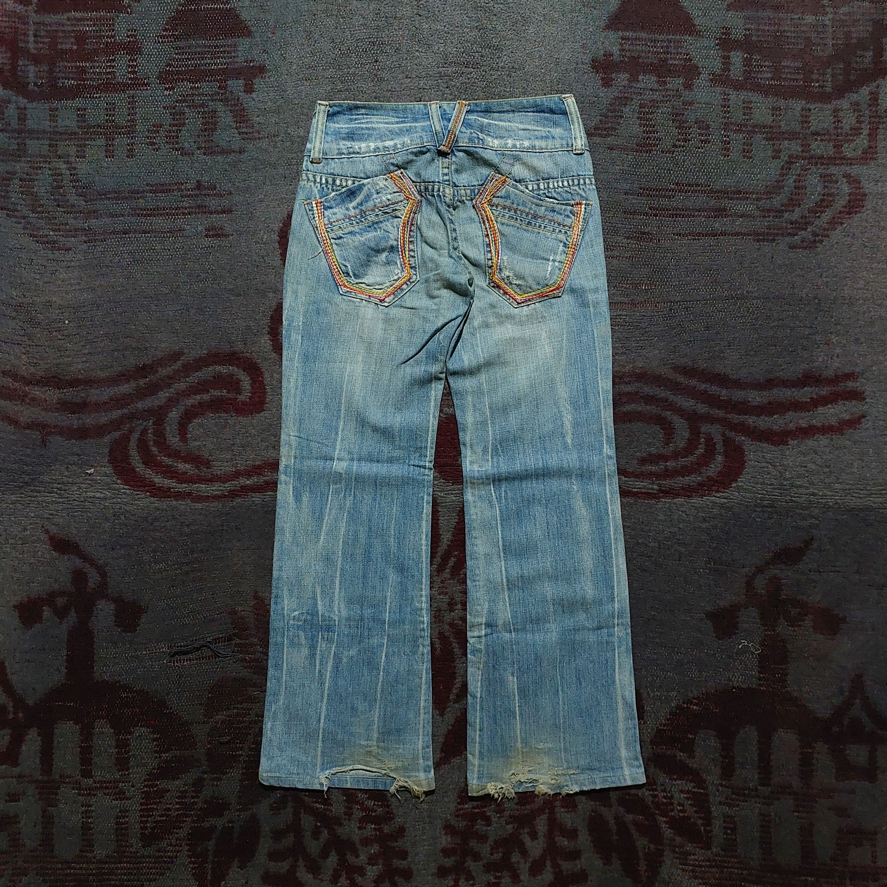 Tornado Mart Red pepper japan light blue washed flare denim Size US 28 / EU 44 - 2 Thumbnail