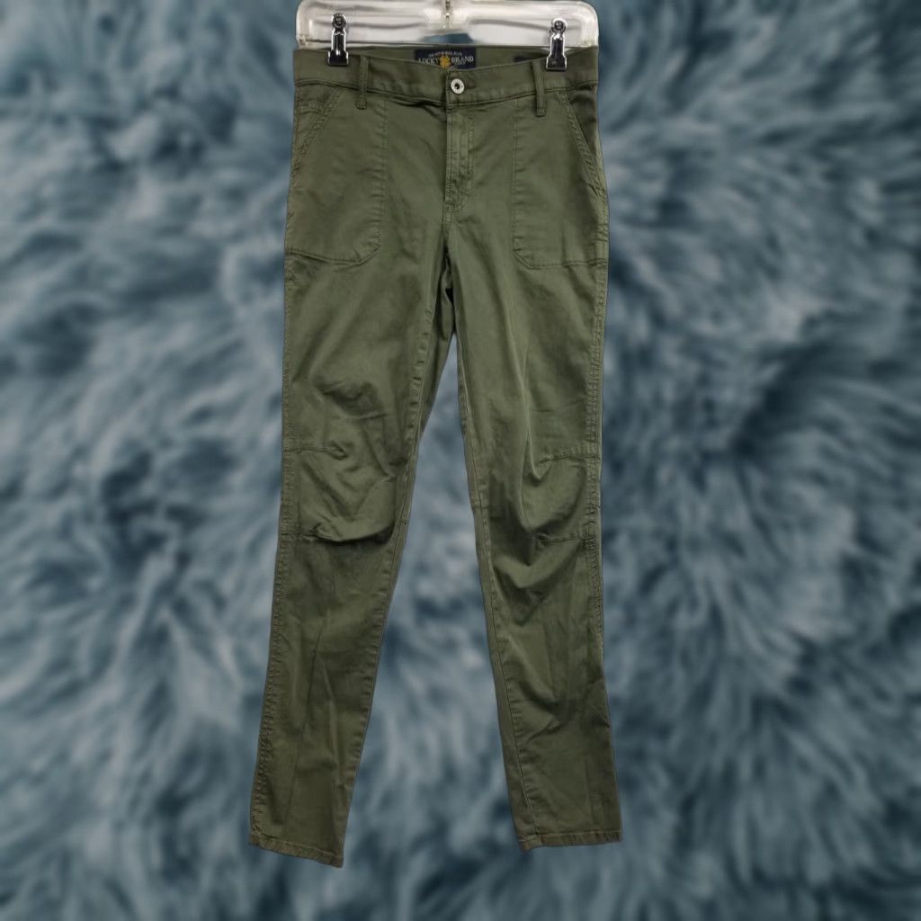 Lucky Brand Lucky Brand Pants Women's Cargo Mid Rise Army Green Size 00/24 Size 24" / US 00 / IT 34 - 1 Thumbnail