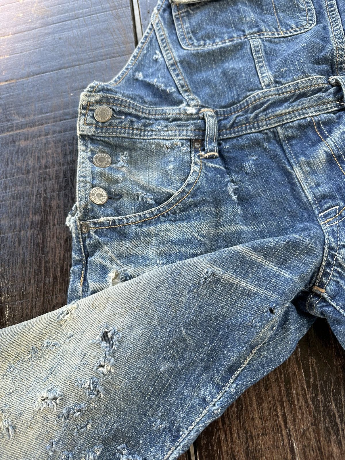 Hysteric Glamour × Vintage Vintage hysteric glamour overall short denim rare design Size 30" / US 8 / IT 44 - 14 Thumbnail