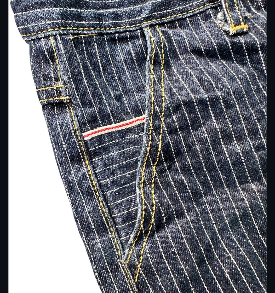 Japanese Brand 2000s Frizmworks Freeze All Prism Hickory Carpenter Selvedge Size US 34 / EU 50 - 4 Thumbnail
