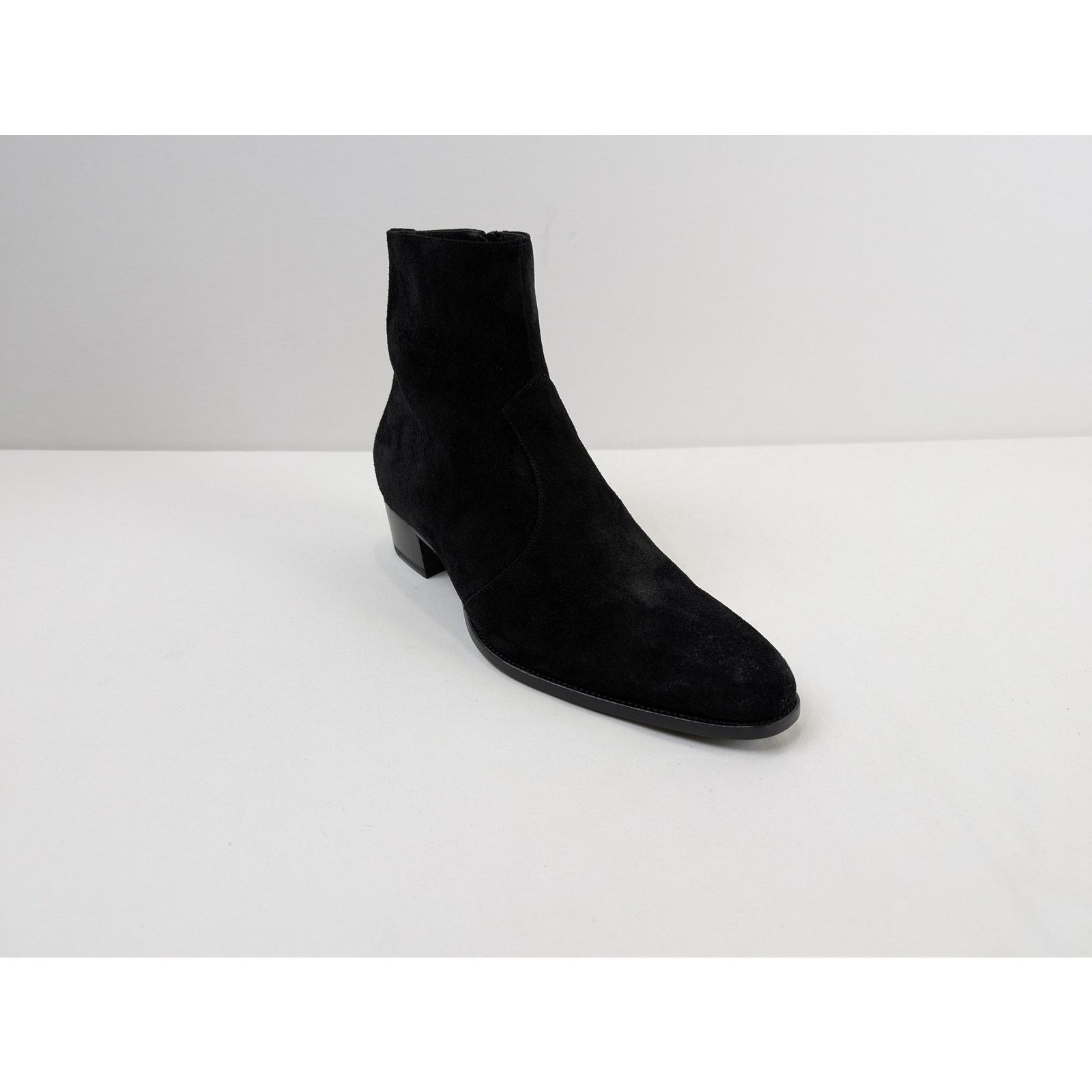 Saint Laurent Paris o1rshd1 Wyatt Chelsea Suede Boots in Black Size US 13 / EU 46 - 3 Thumbnail
