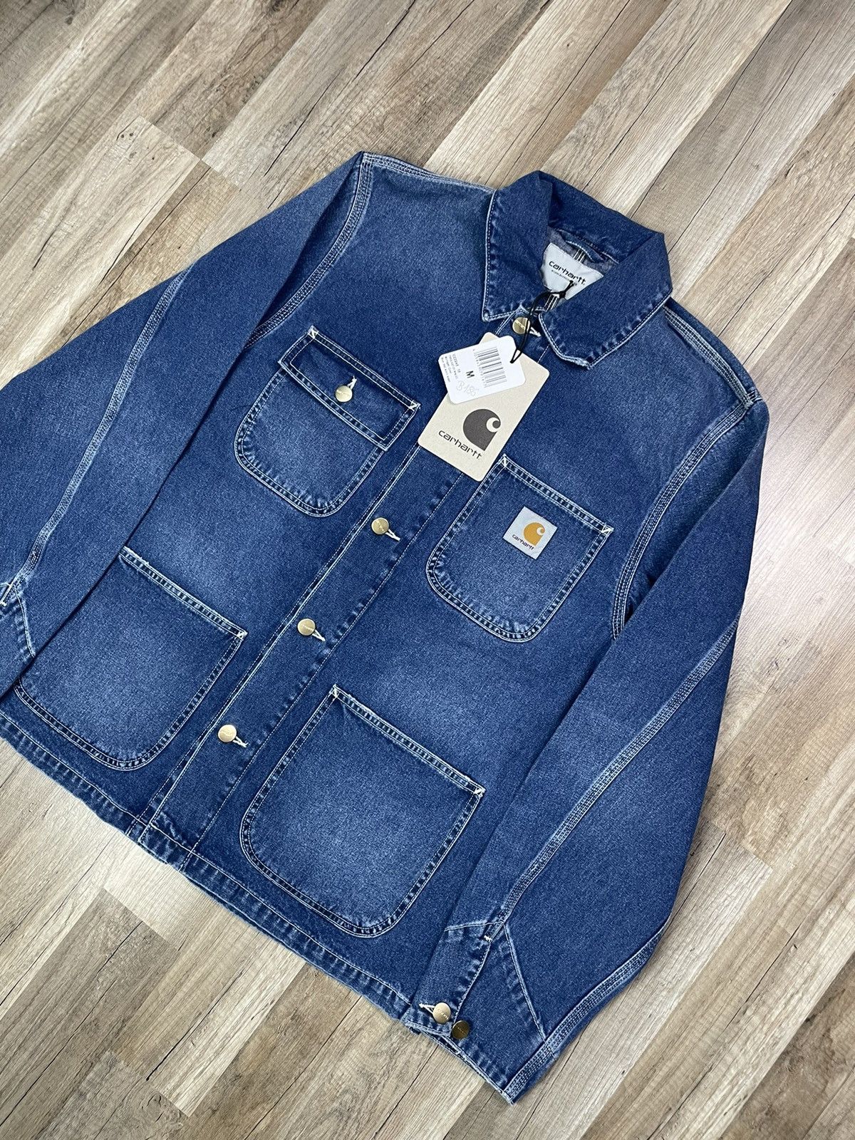 Carhartt BRAND NEW Carhartt Denim Jeans Michigan Chore Coat Jacket Size US S / EU 44-46 / 1 - 2 Thumbnail