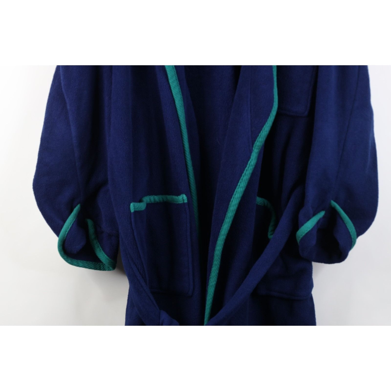 L.L. Bean Vintage 90s LL BeanPiped Trim Belted Fleece Bath Robe Size US M / EU 48-50 / 2 - 3 Thumbnail