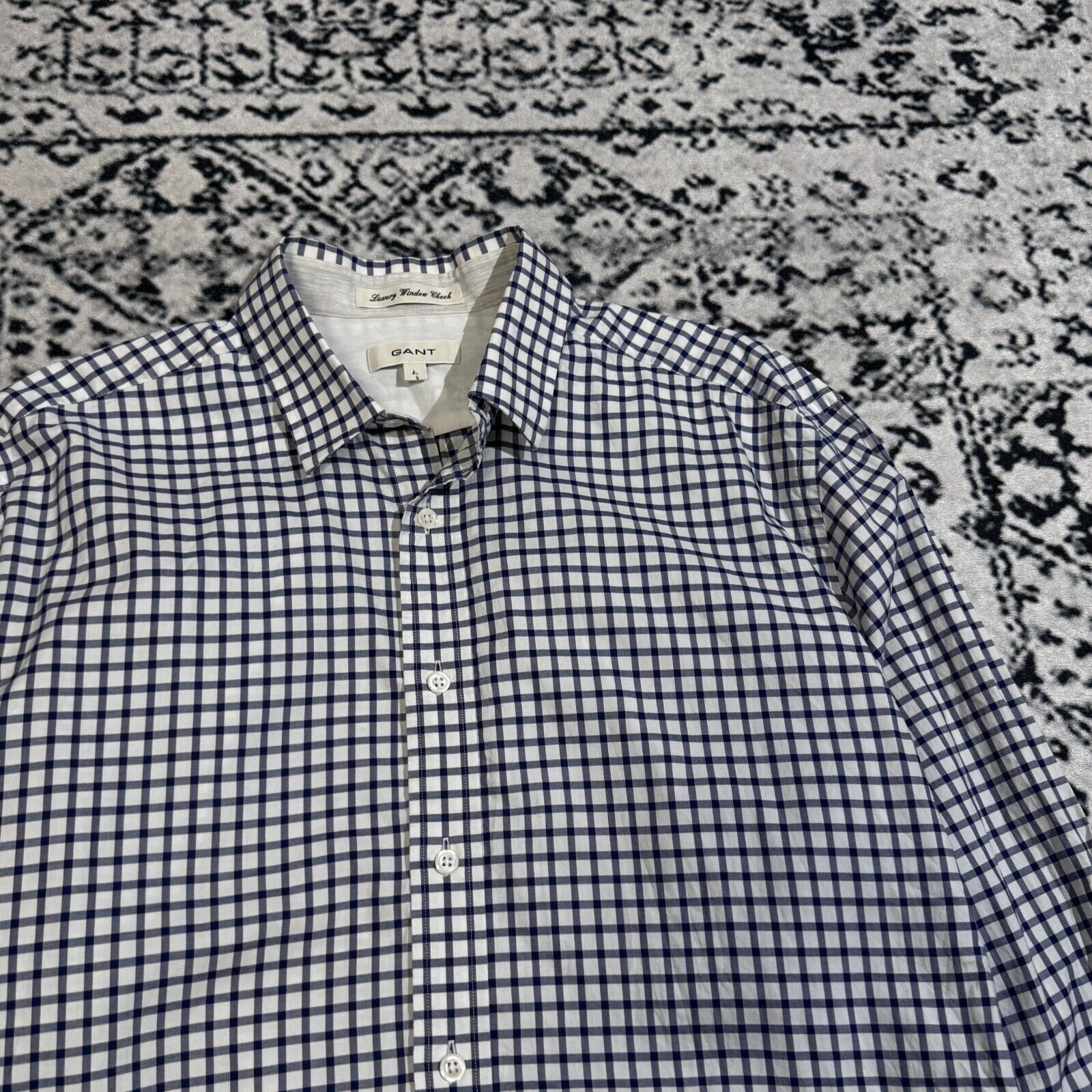 Gant × Vintage Vintage Gant Unisex Blue White Cotton button up shirt Size L Size US L / EU 52-54 / 3 - 4 Thumbnail