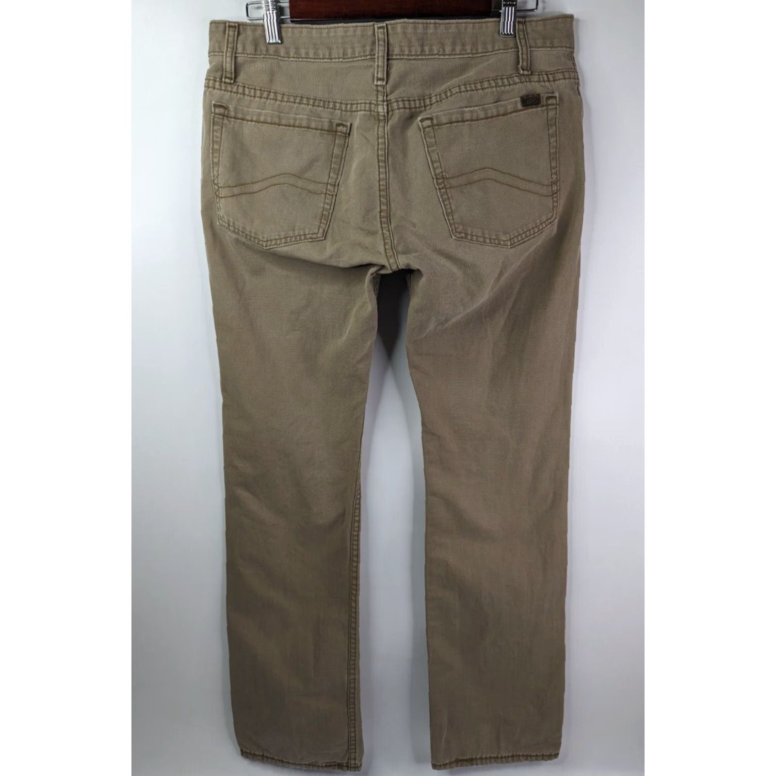 Vans VANS Pants Men 32 Khaki Beige Canvas Chino Heavyweight Straight Leg 2000s Casual Travel Workwear Size US 33 - 4 Thumbnail