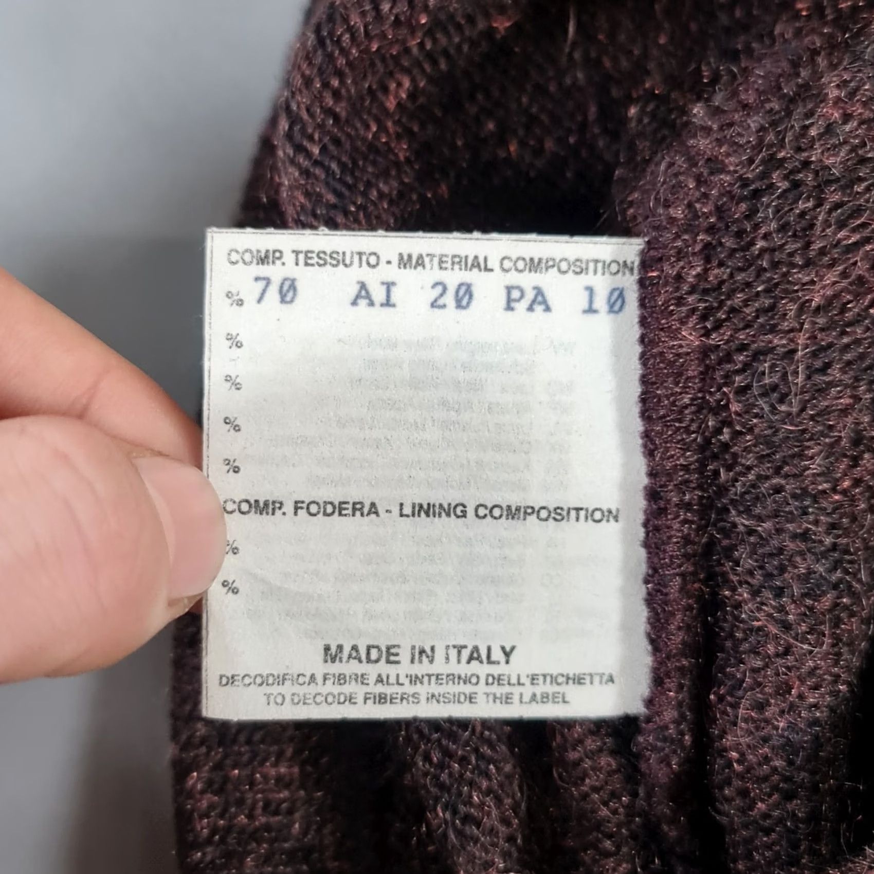 Vintage Serena Womens Jumper Burgundy Red IT 44 Short Sleeve Angora Wool Round Neck Pullover Knit Casual Womens Size M / US 6-8 / IT 42-44 - 6 Thumbnail
