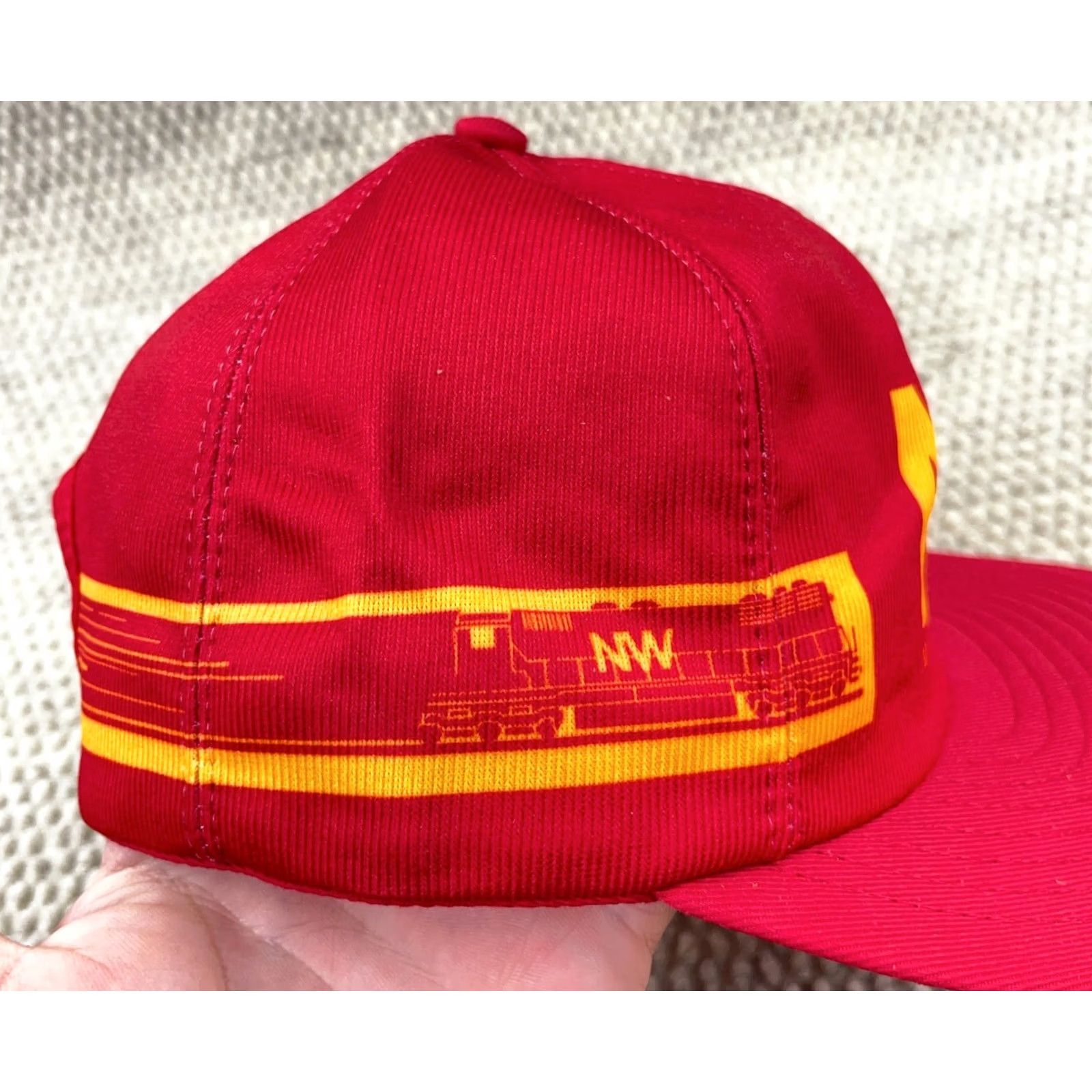 Vintage VINTAGE Louisville MFG Trucker Hat Cap One Size Men Red 80s 90s Advertising USA Classic Mesh Back Adjustable Lightweight Polyester Knit Hat Size ONE SIZE - 3 Thumbnail