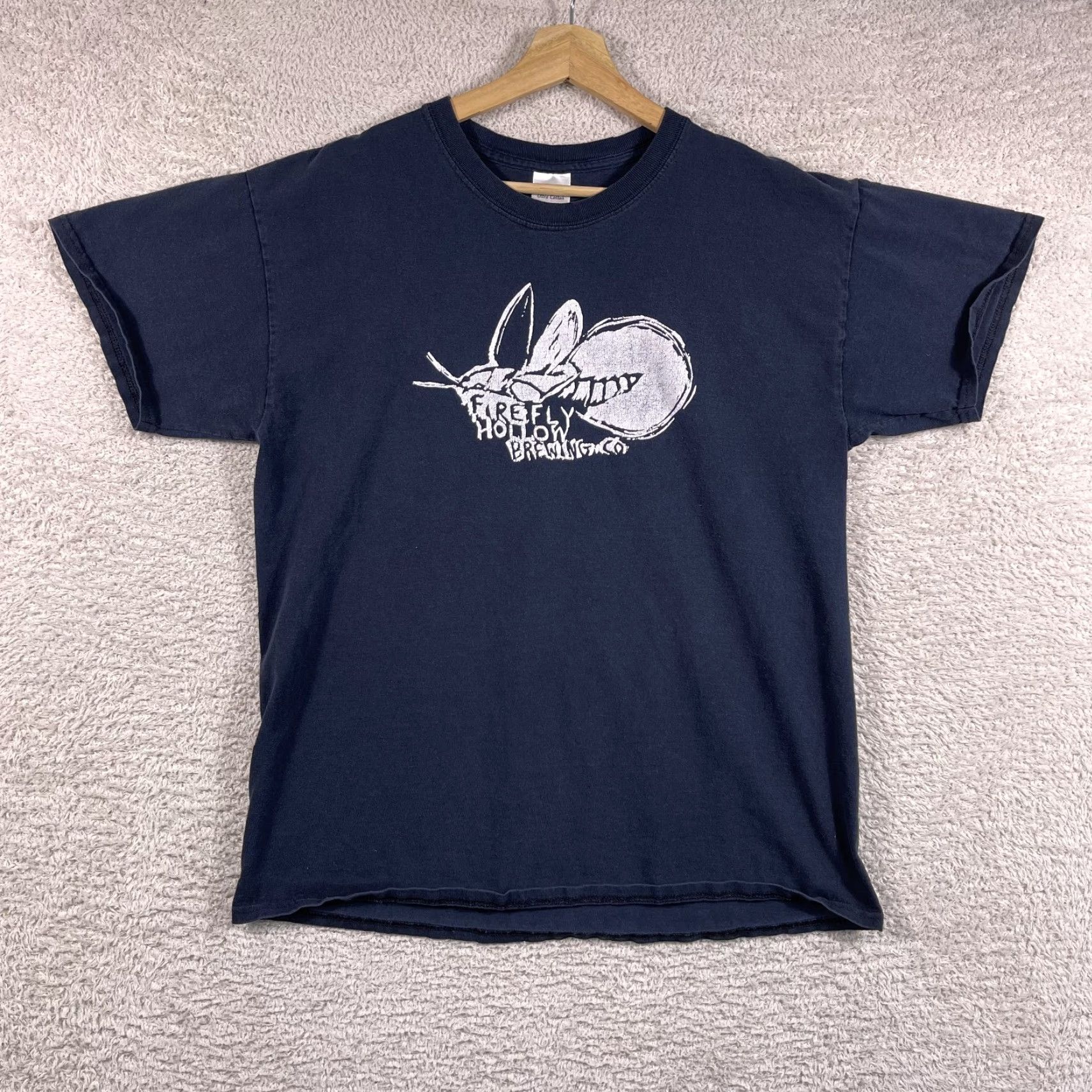 Gildan VINTAGE Firefly Hollow Brewing Co T-Shirt Adult Large Black Bristol CT Beer 90s Grunge Y2K Gildan Men Size US L / EU 52-54 / 3 - 2 Thumbnail