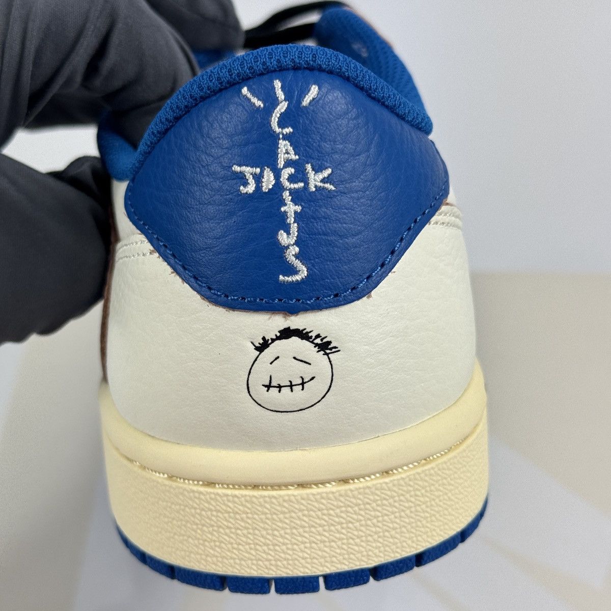 Fragment Design × Nike × Travis Scott JORDAN 1 RETRO LOW OG SP SAIL MILITARY BLUE SNEAKERS Size US 8 / EU 41 - 12 Thumbnail