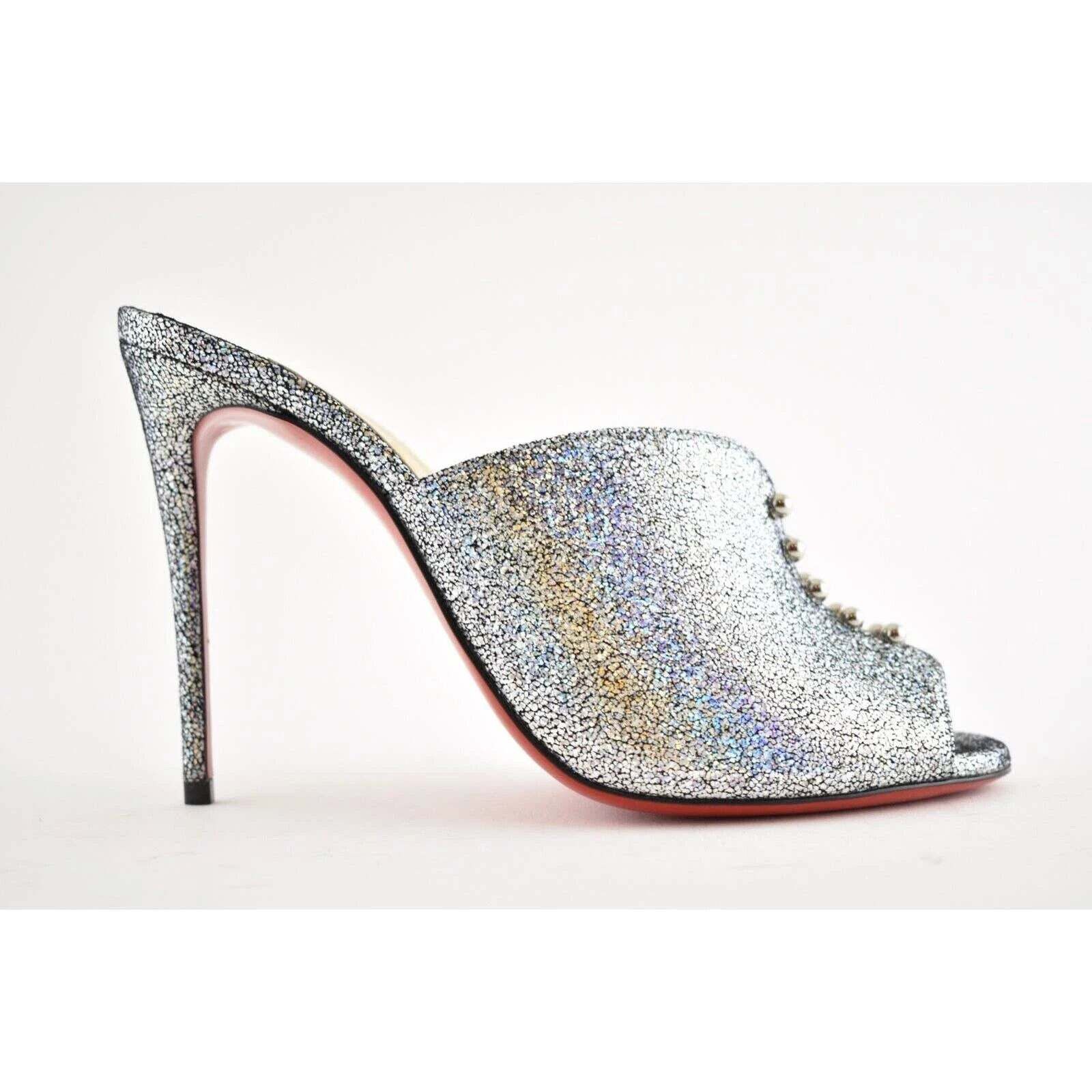 Christian Louboutin Christian Louboutin Predumule 100 Silver Nappa Mica Size US 6.5 / IT 36.5 - 2 Thumbnail
