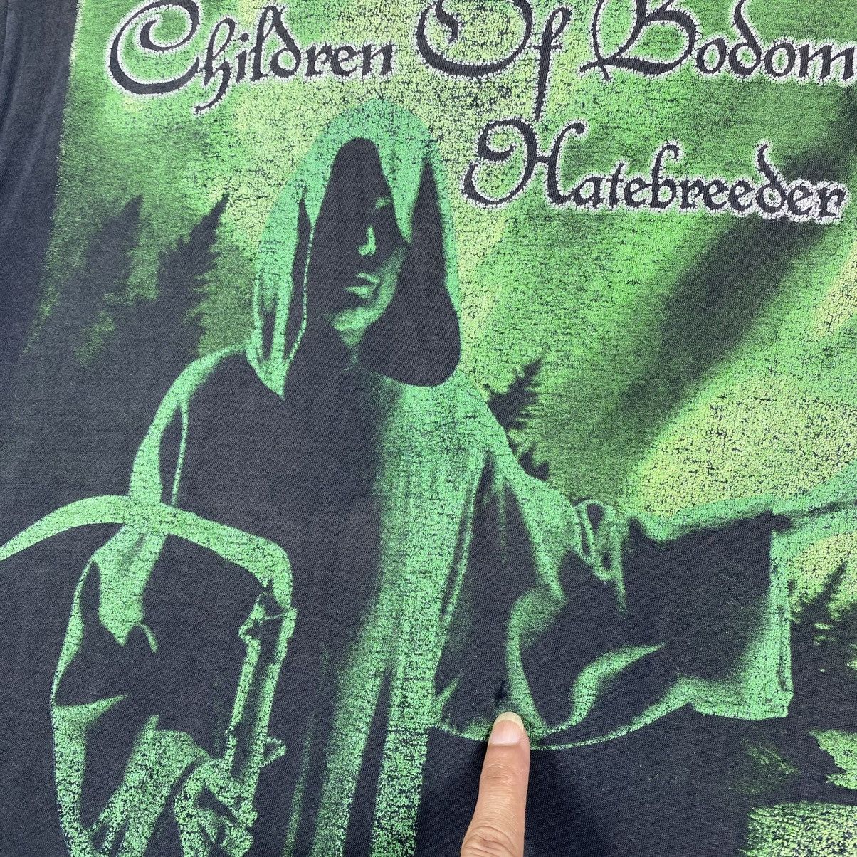 Band Tees Vintage 90's CHILDREN OF BODOM Hatebreeder Distressed Tee Size US M / EU 48-50 / 2 - 9 Thumbnail