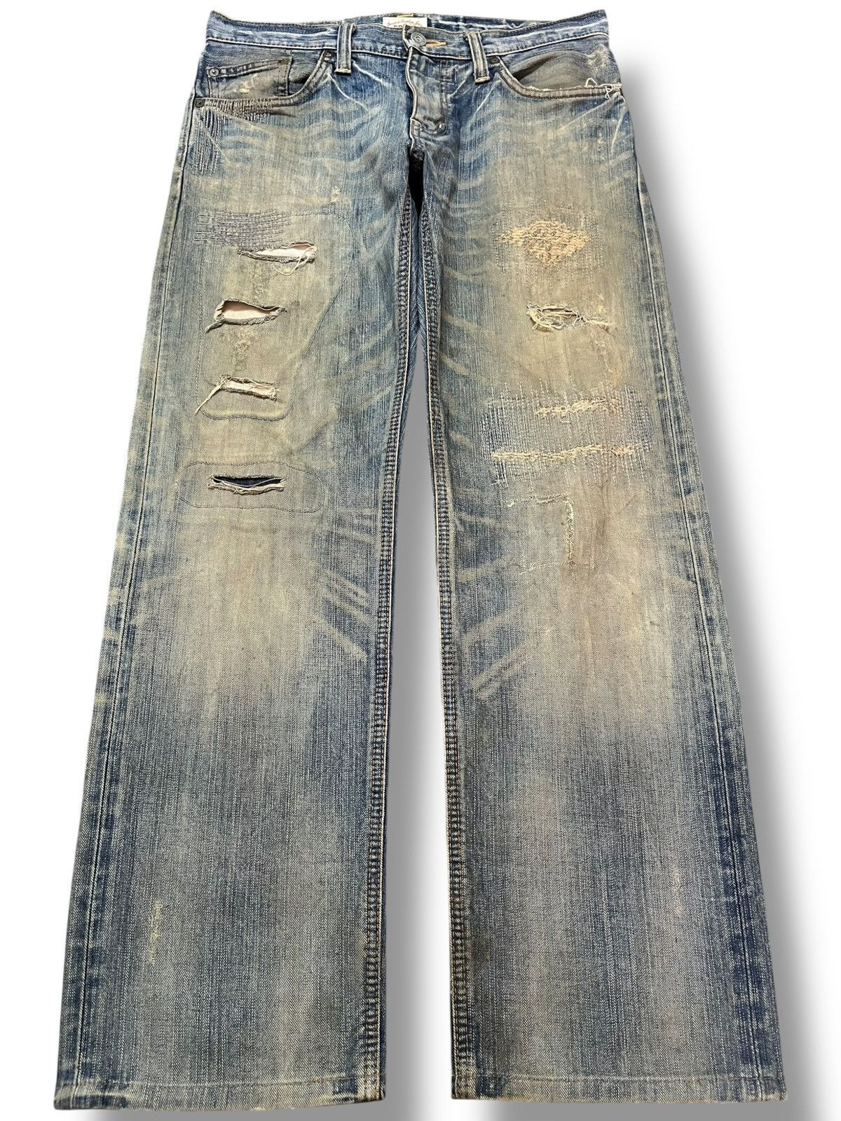 Edwin Vintage Edwin Exclusive Vintage Mudwash Patchwork Denim Size US 33 - 1 Thumbnail