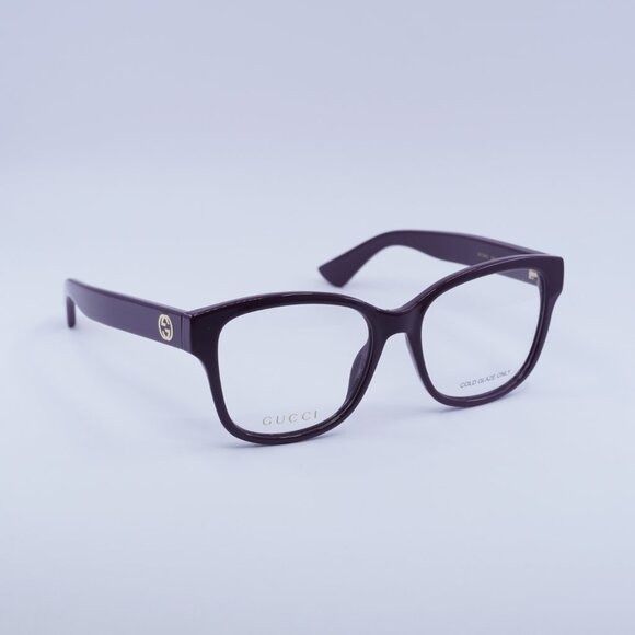 Gucci 🕶️ New Gucci GG1340O 004 Eyeglasses - Burgundy Frame Size ONE SIZE - 4 Thumbnail